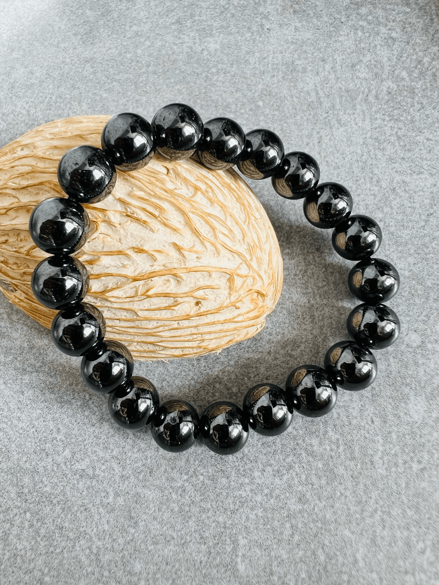 Bracelet perles ANTHRACITE - Créations Uniques