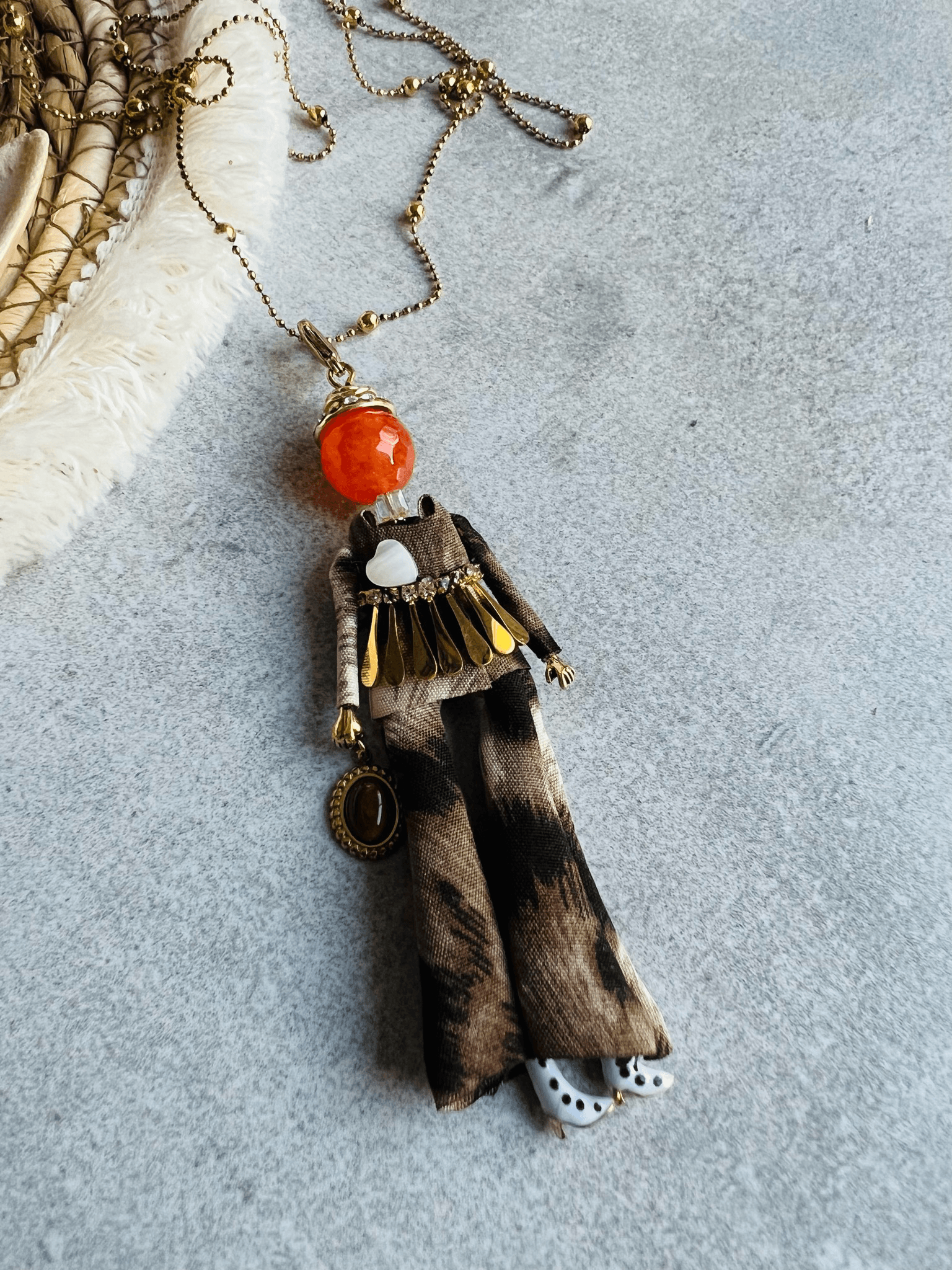 Collier MANON sautoir poupée articulée - Créations Uniques