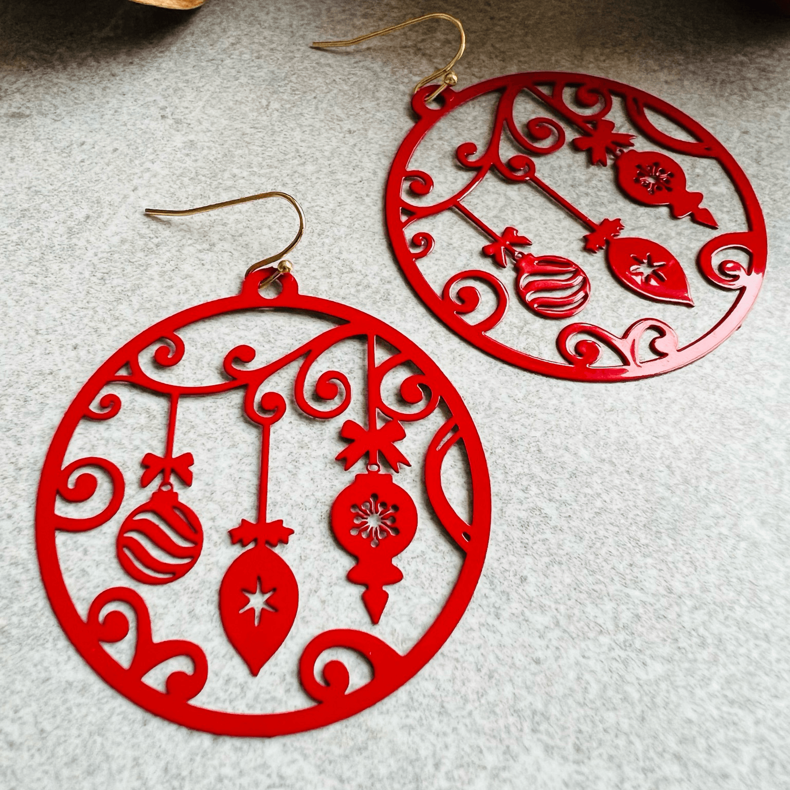 Boucles d’oreilles CARMEN thème Noël - Créations Uniques - Créations Uniques