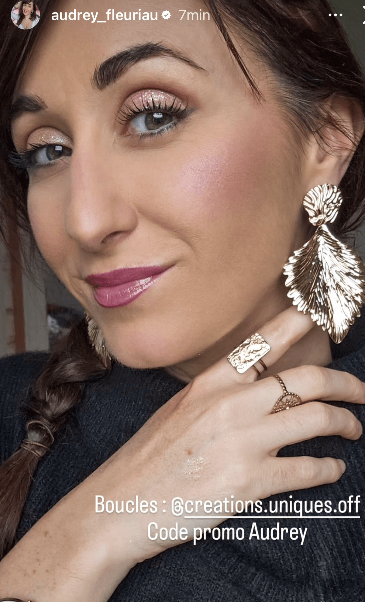 Boucles d’oreilles feuilles dorées MURIELLE - Créations Uniques