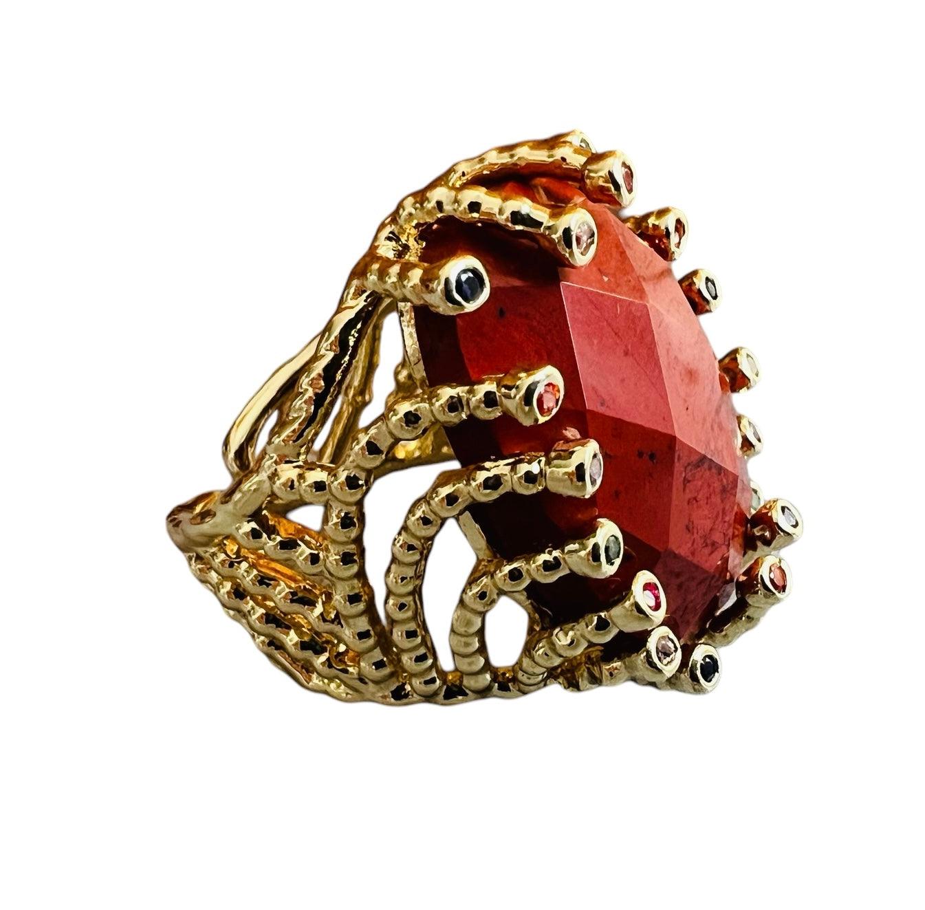 Bague BEATRICE rouille - Créations Uniques