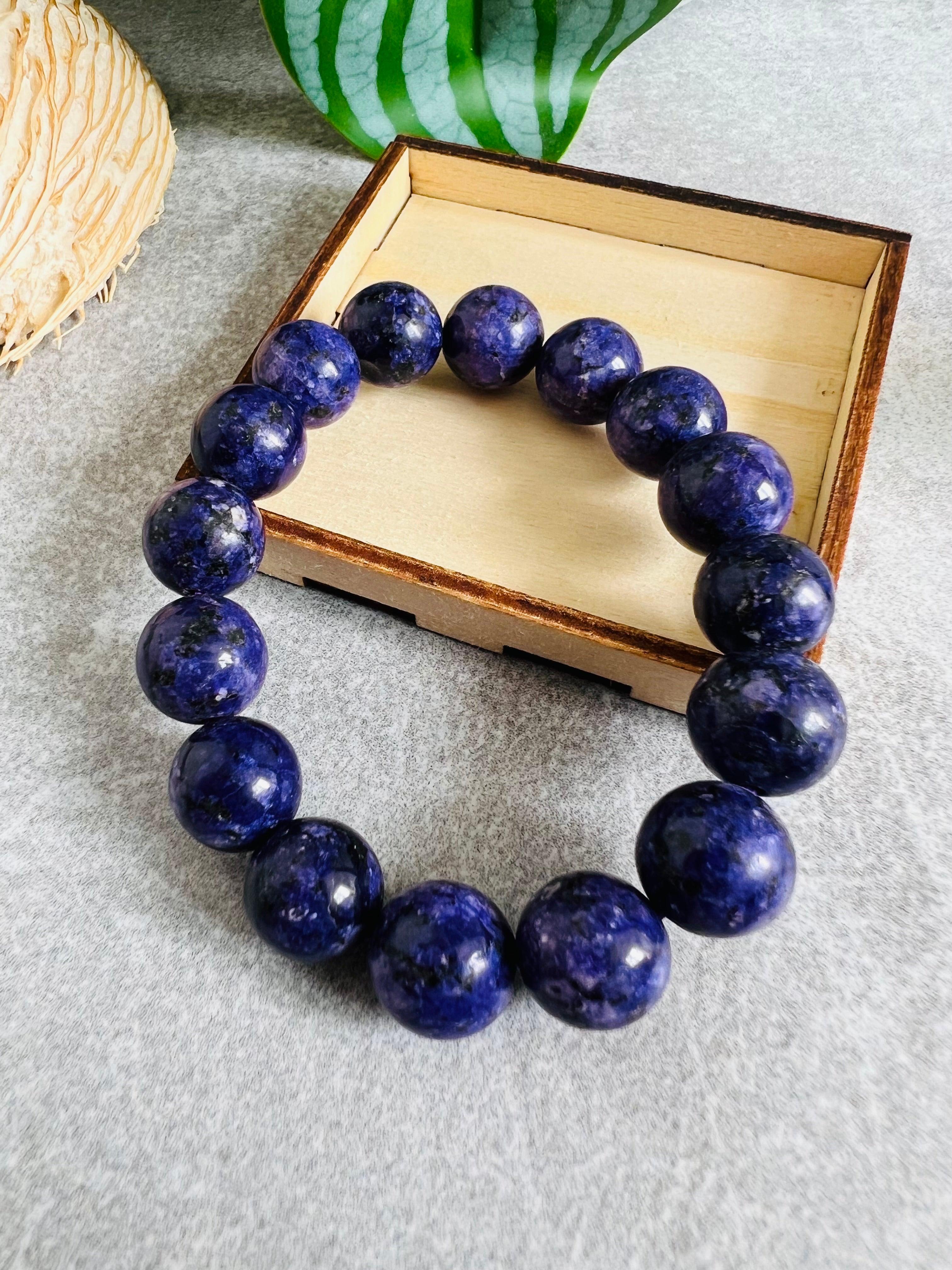 Bracelet VIOLET perles 12 mm - Créations Uniques