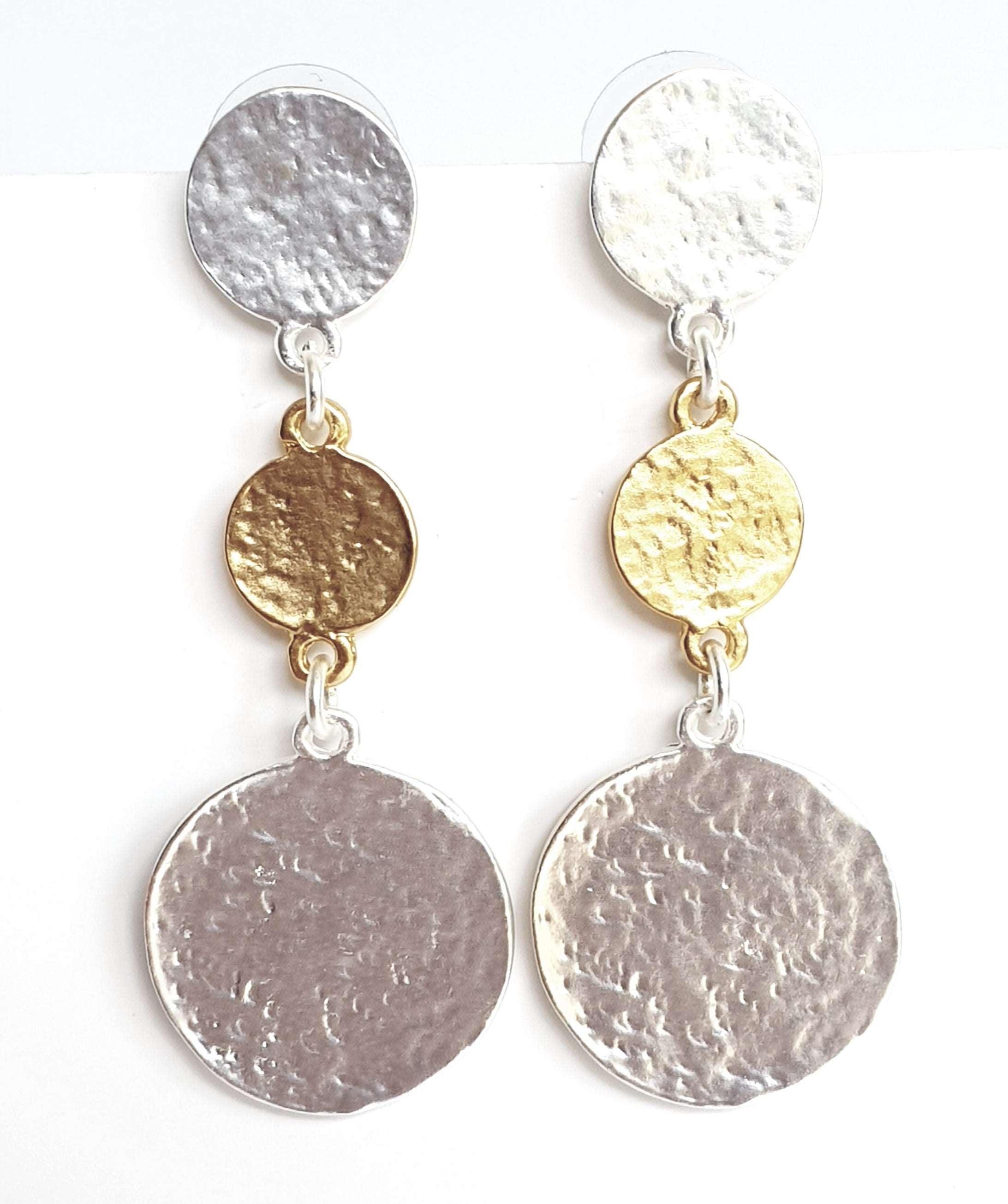 E50871 Boucles d'oreilles pendantes - Karine Sultan - Créations Uniques