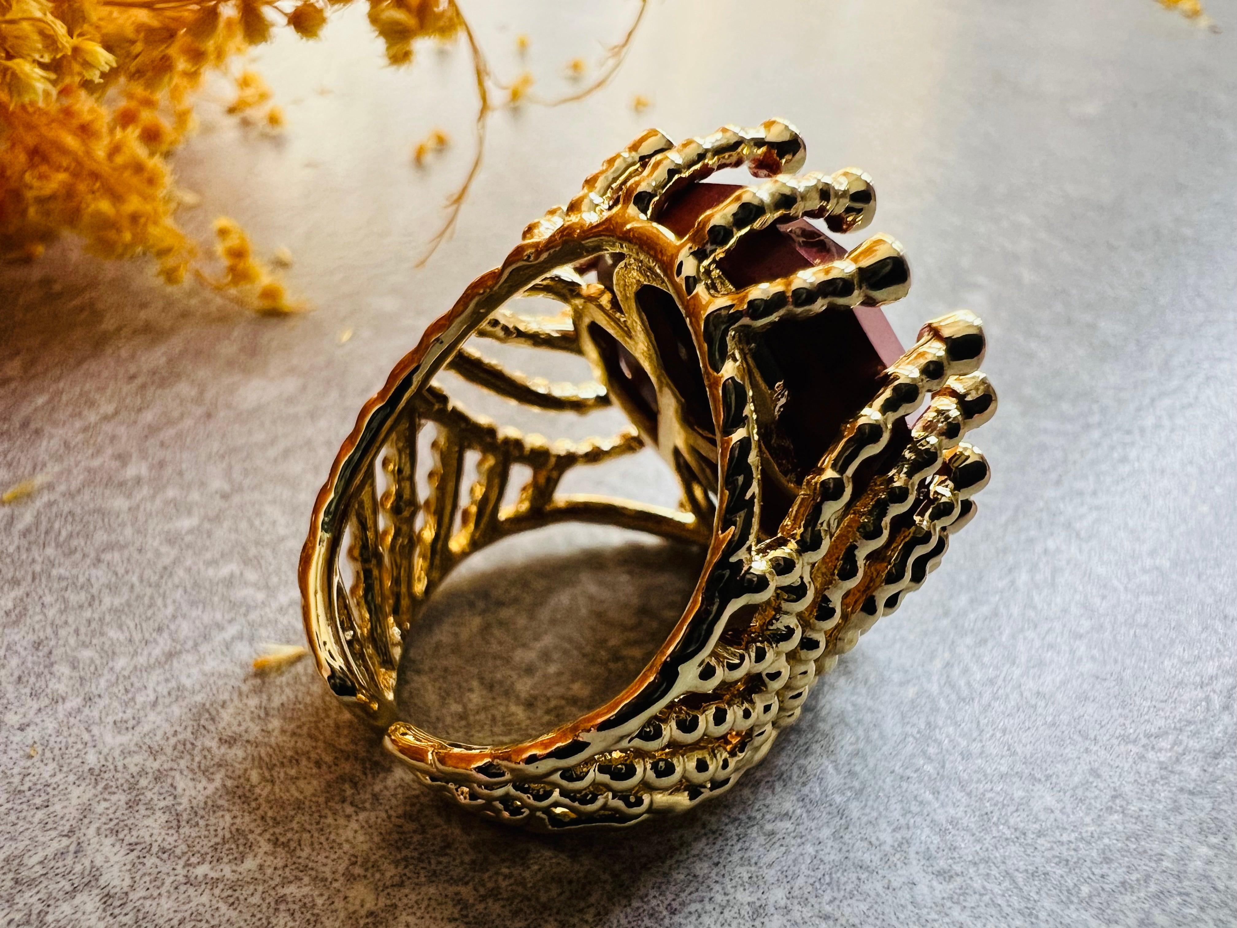 Bague BEATRICE rouille - Créations Uniques