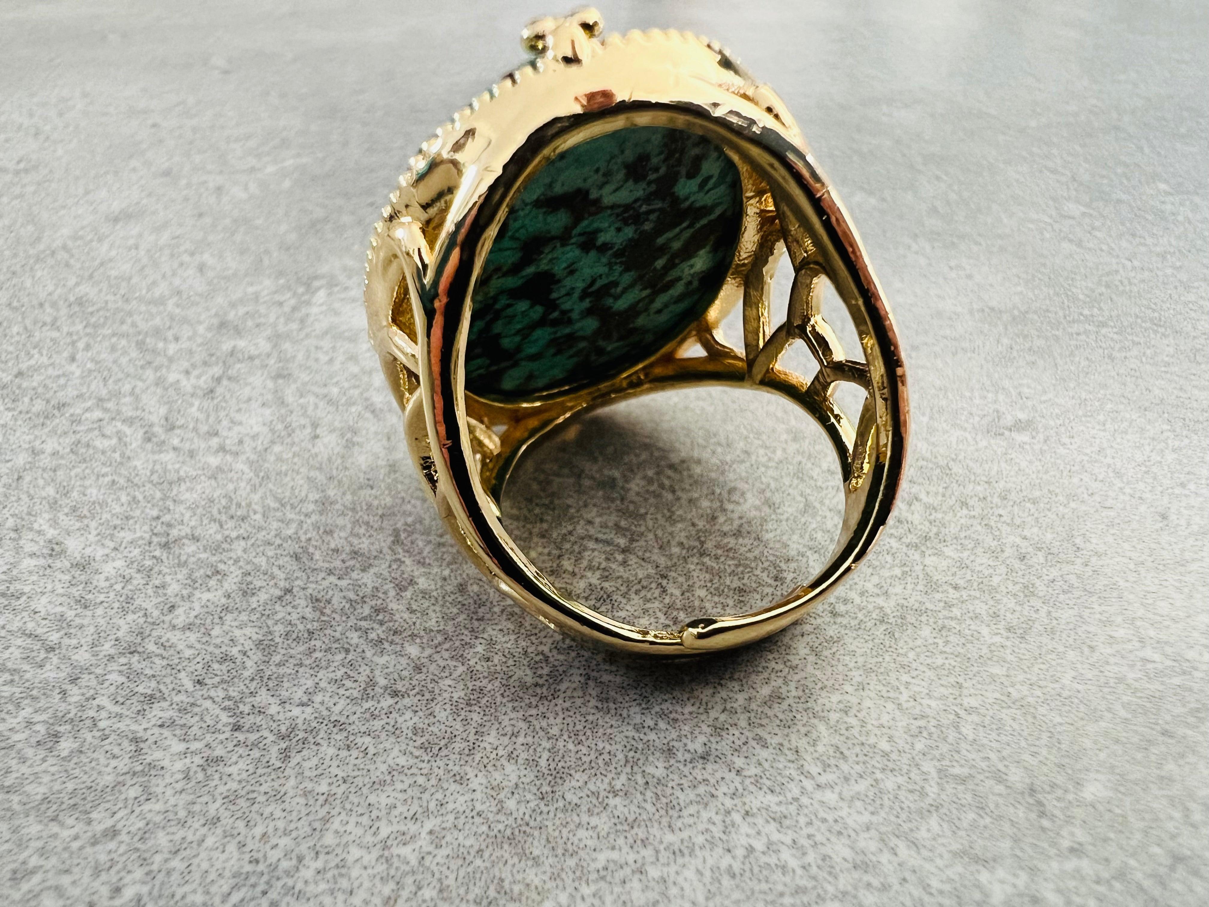 Bague ANTONELA bleu turquoise - Créations Uniques