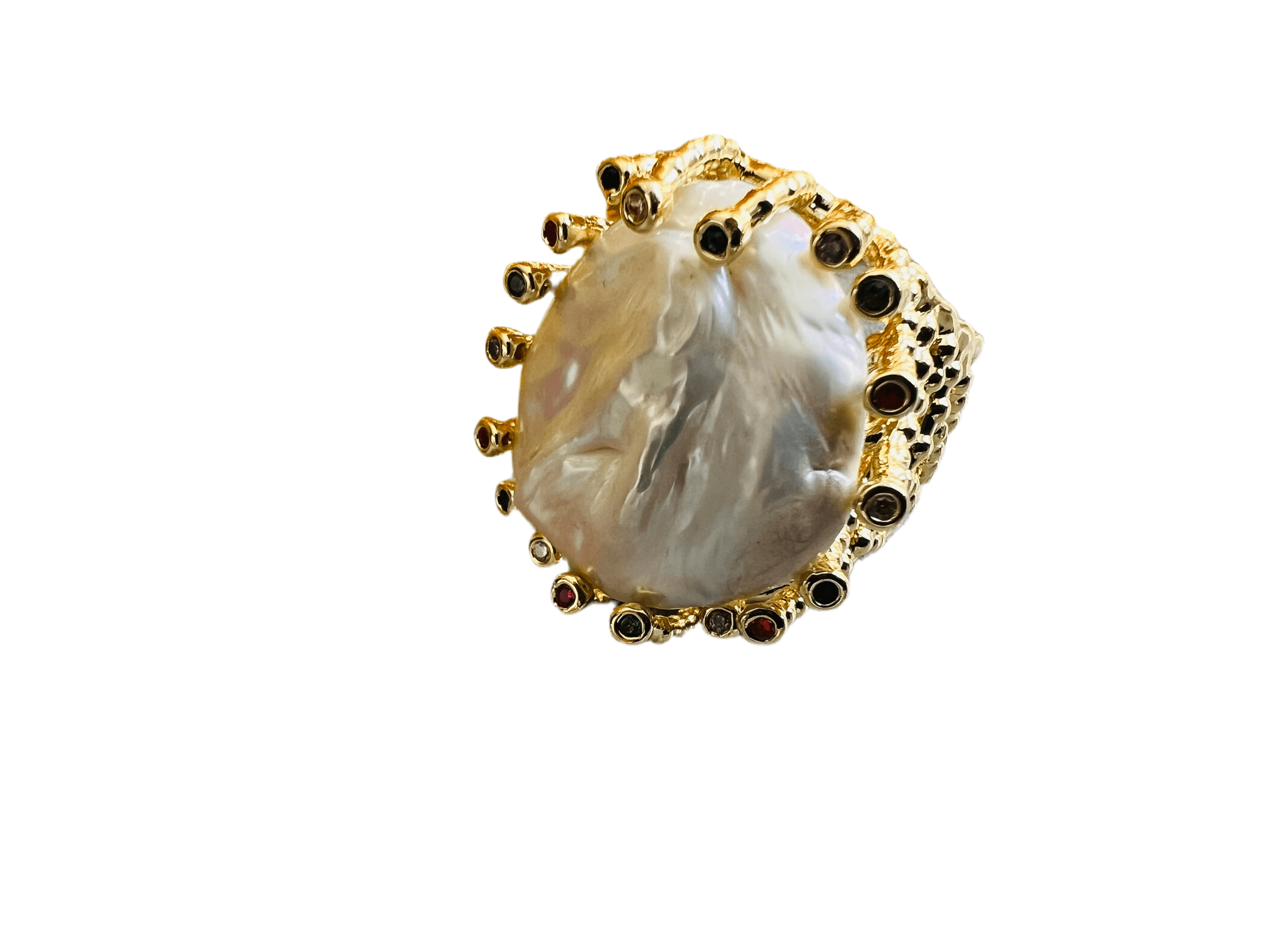 Bague BEATRICE perle blanc nacré - Créations Uniques