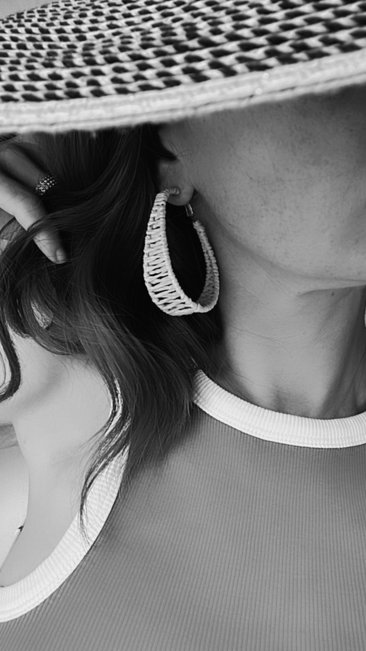 Boucles d’oreilles MAELANNE créoles tressées roses - Créations Uniques