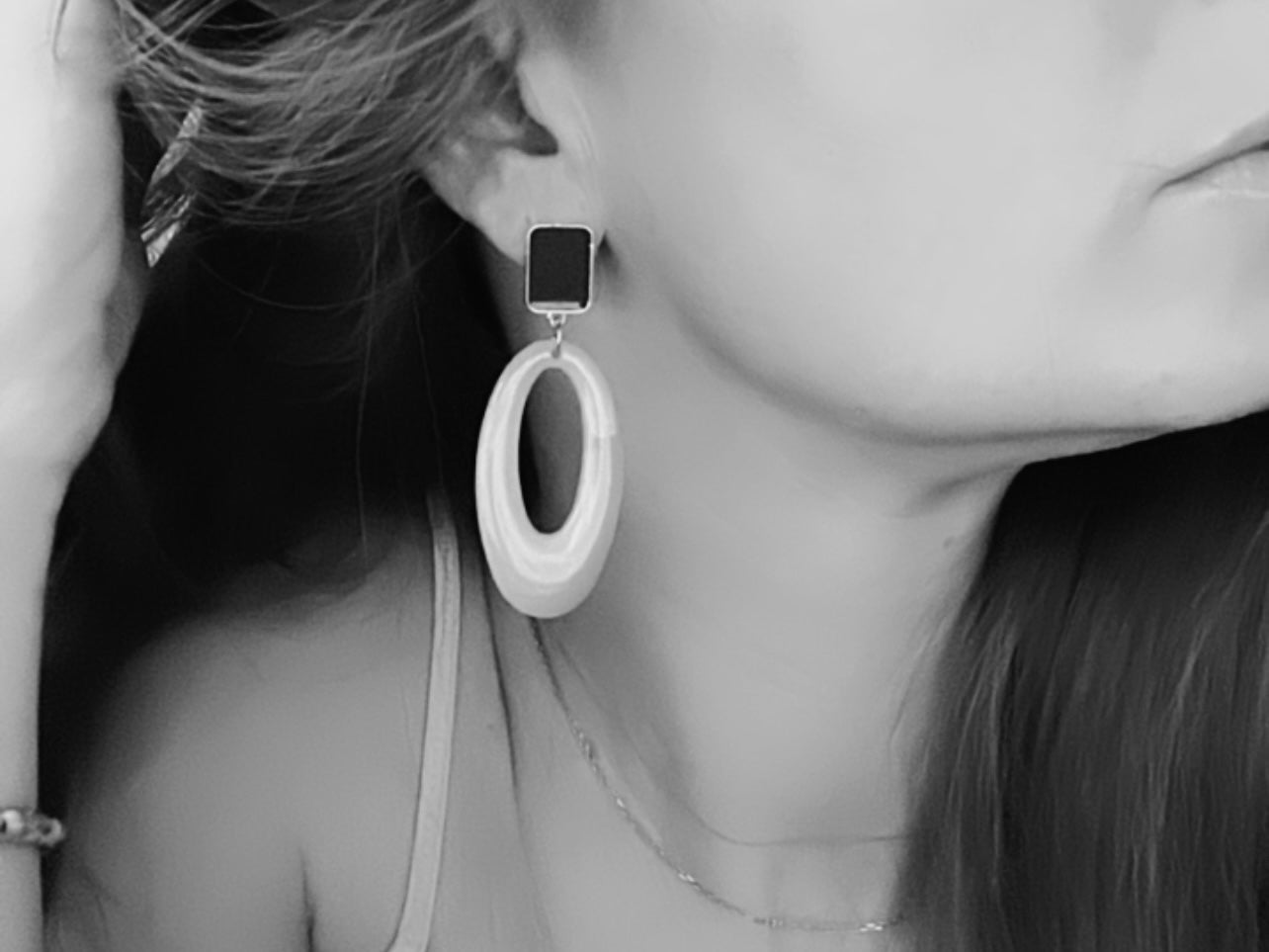 Boucles d’oreilles MARIANNE duo de bleu - Créations Uniques - Créations Uniques