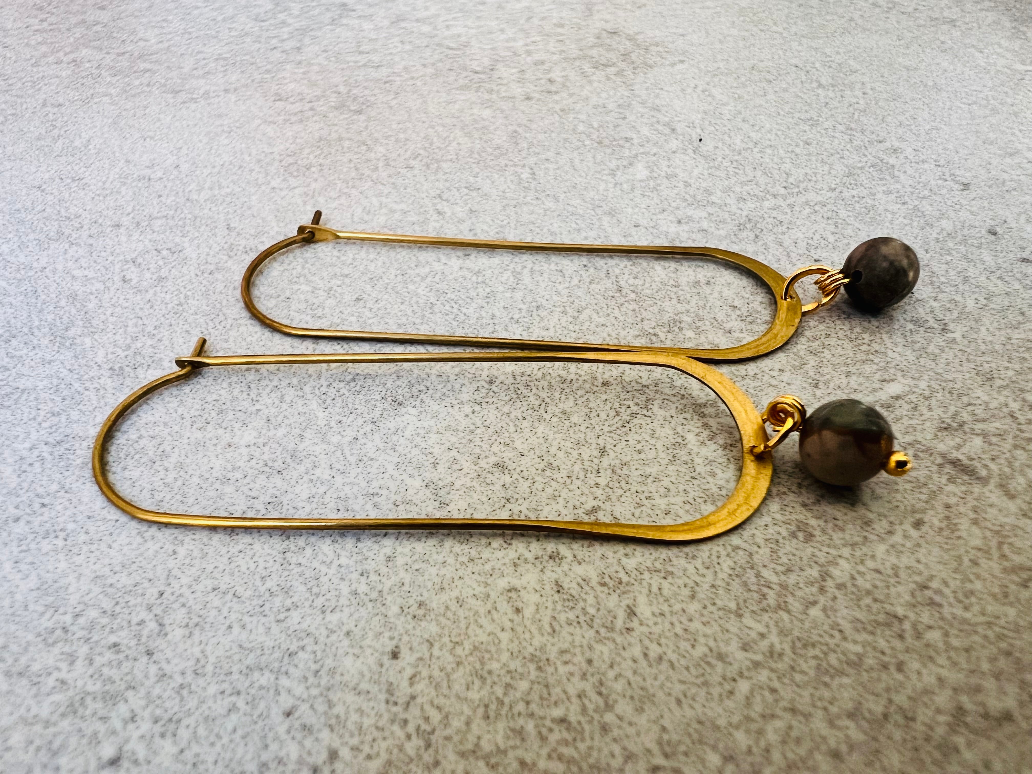 Boucles d’oreilles LOUISON style minimaliste - Créations Uniques - Créations Uniques