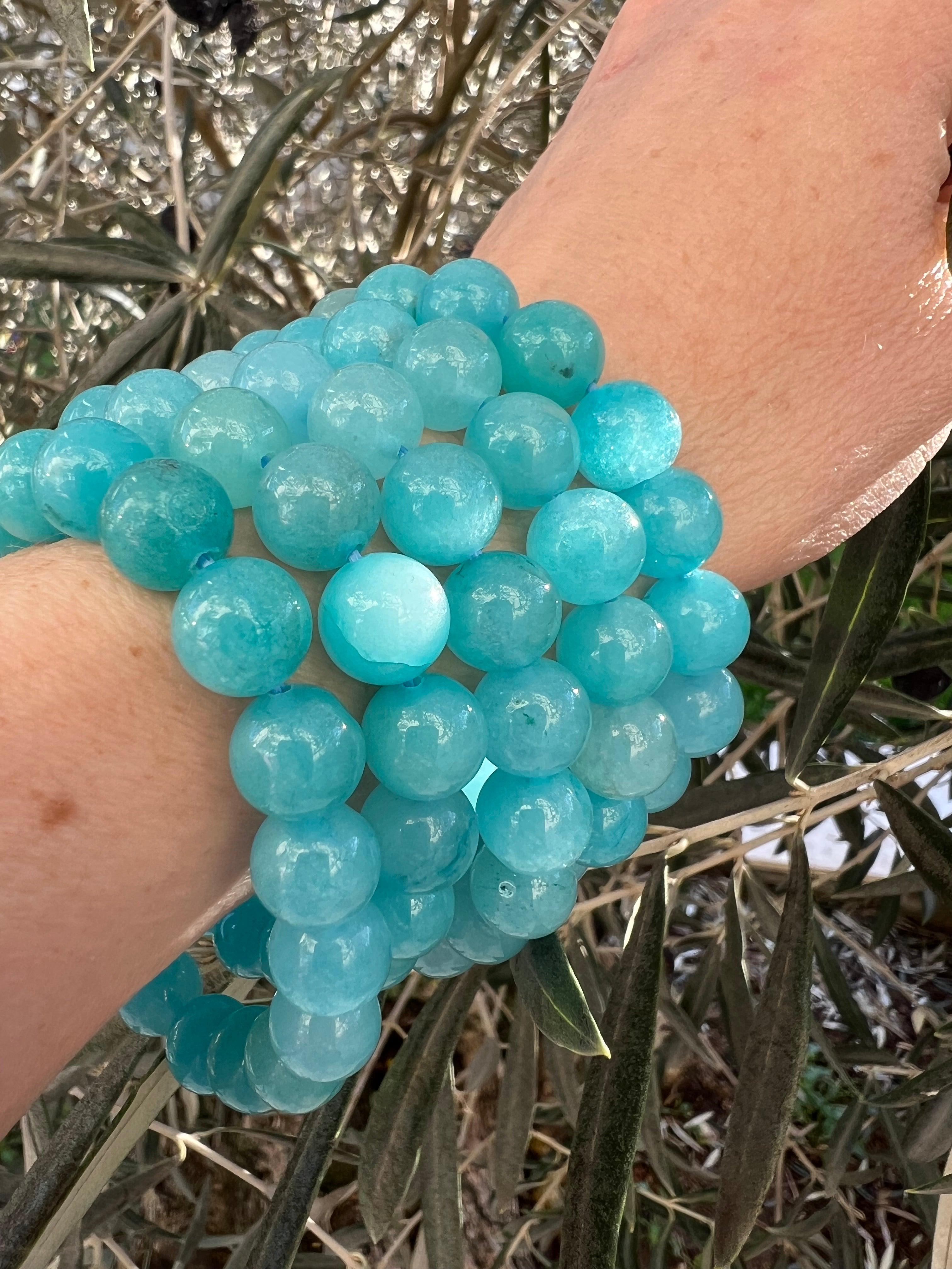 Bracelet BORA BORA perles bleues - Créations Uniques