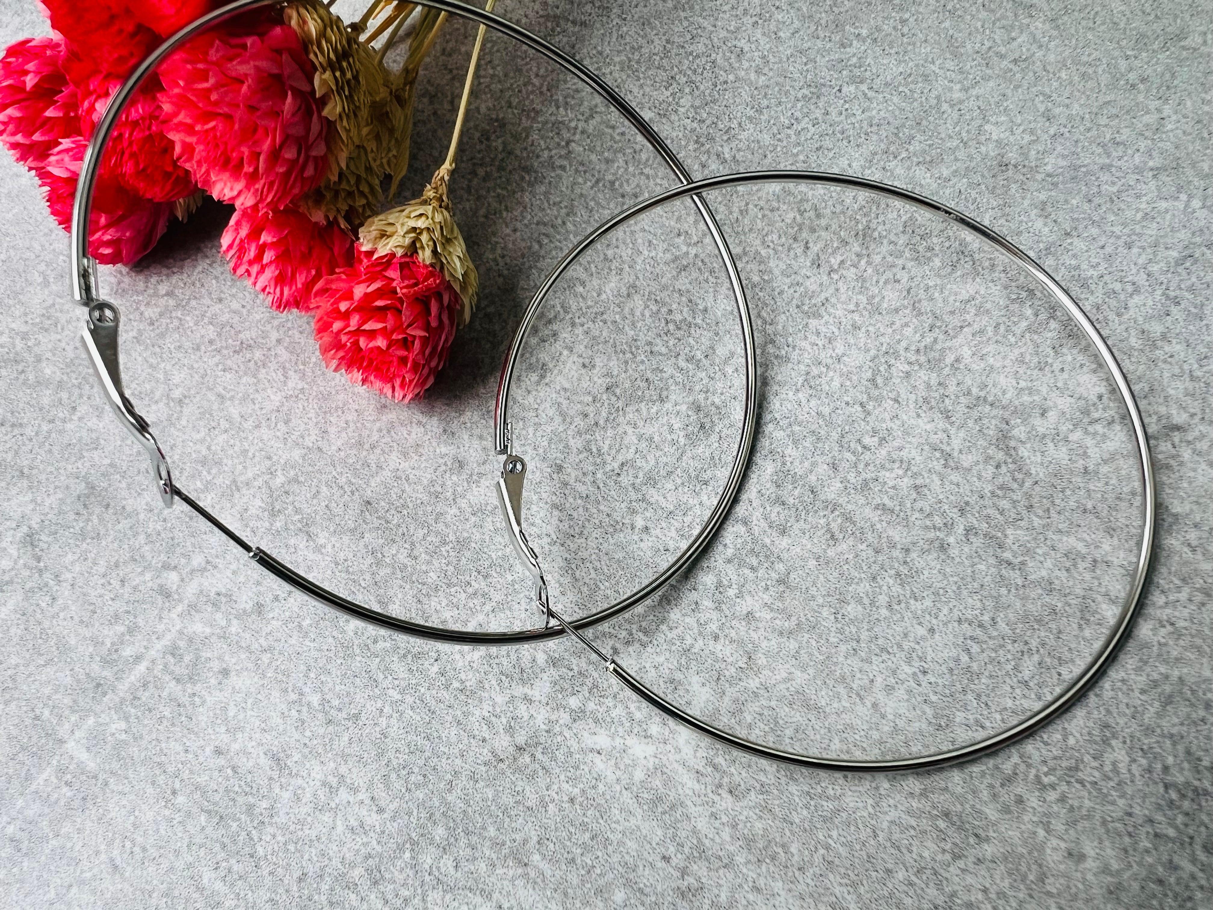 Boucles d’oreilles BEVERLY créoles argentées - Créations Uniques