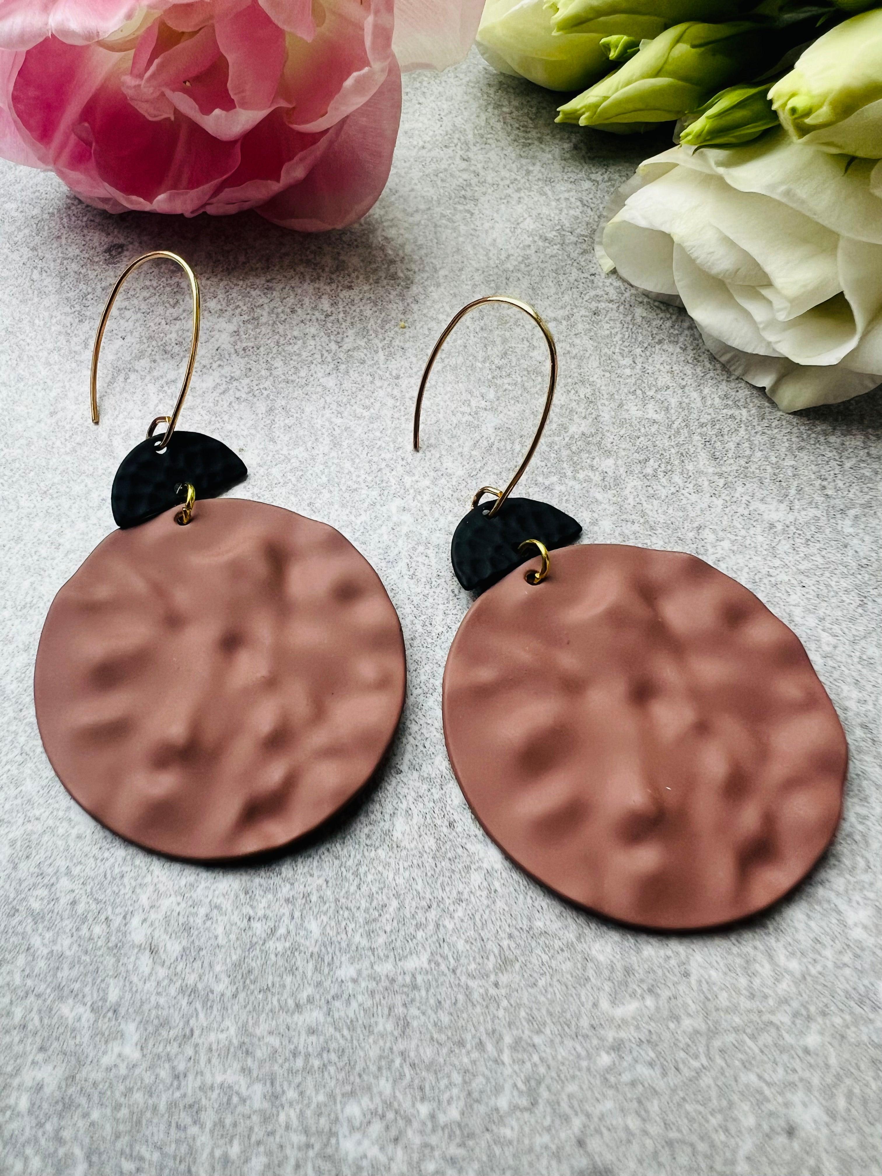 Boucles d’oreilles LENA terre cuite - Créations Uniques - Créations Uniques