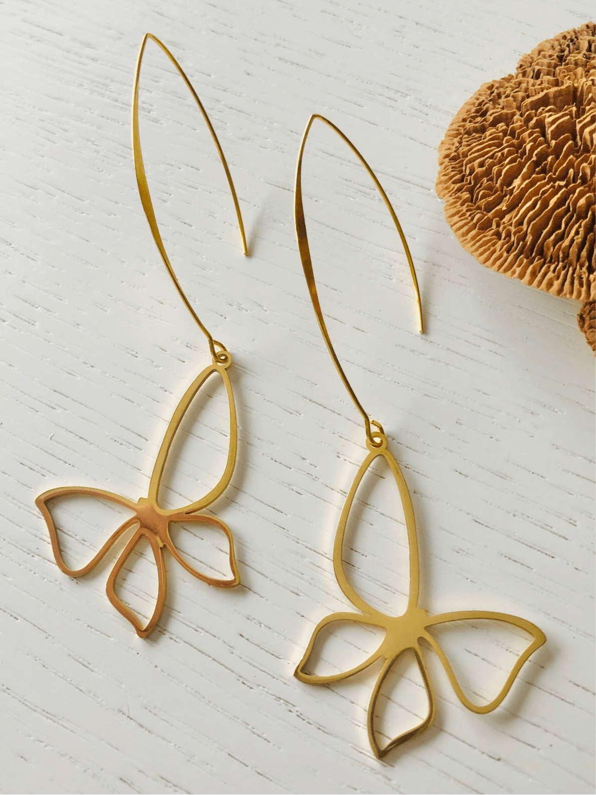 Boucles d’oreilles KATY papillons dorés - Créations Uniques - Créations Uniques