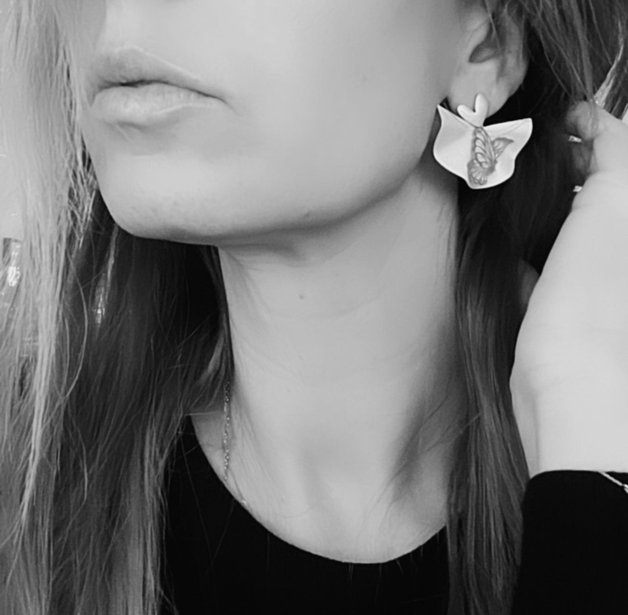 Boucles d’oreilles CHARLOTTE éventail couleur moutarde - Créations Uniques - Créations Uniques