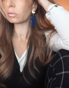 Boucles d’oreilles ANAELLE résine bleue océan - Créations Uniques - Créations Uniques