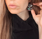 Boucles d’oreilles PAIGE deux demi-cercles - Créations Uniques - Créations Uniques