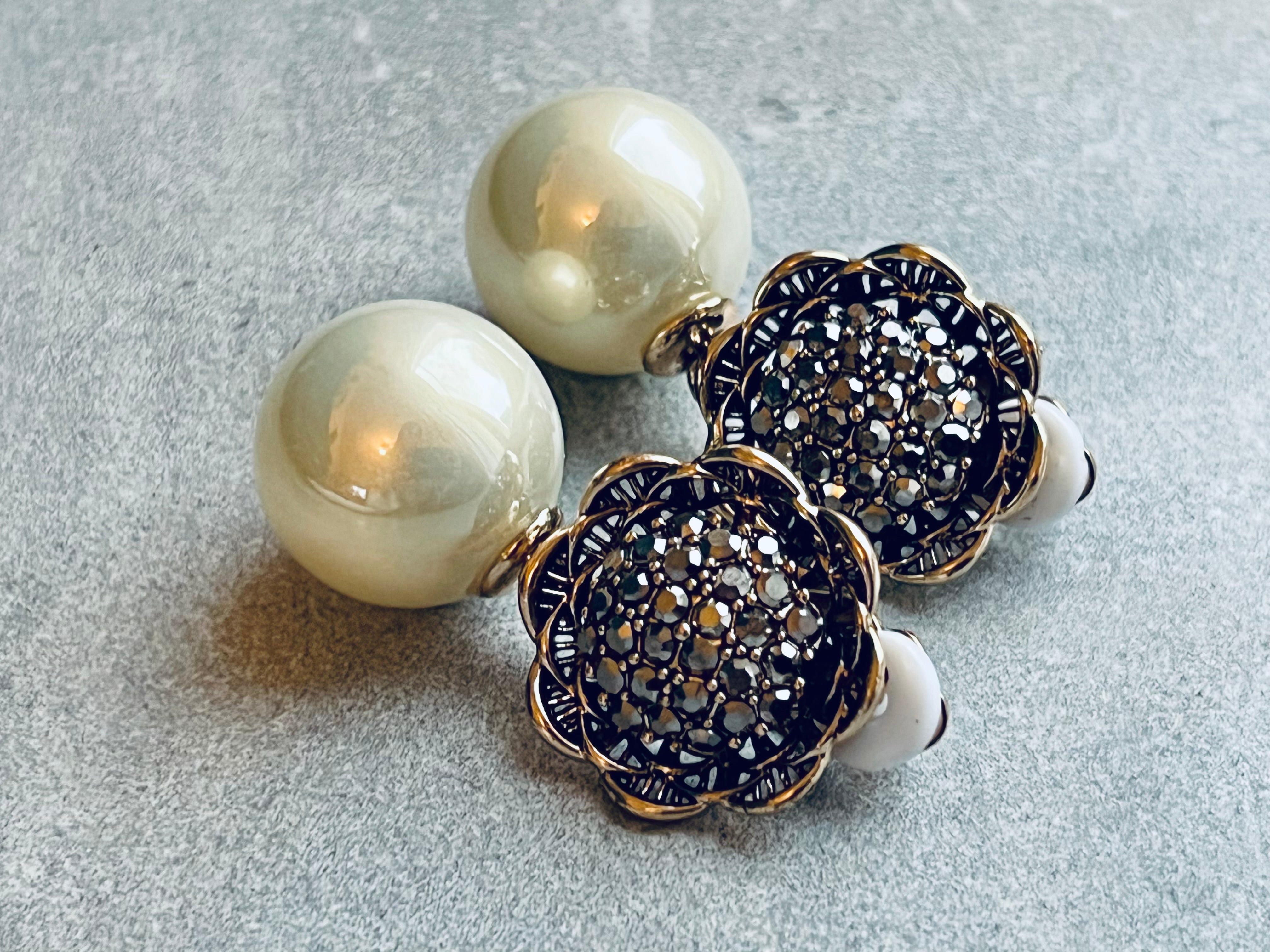 Clips NATALIA strass et perles - Créations Uniques