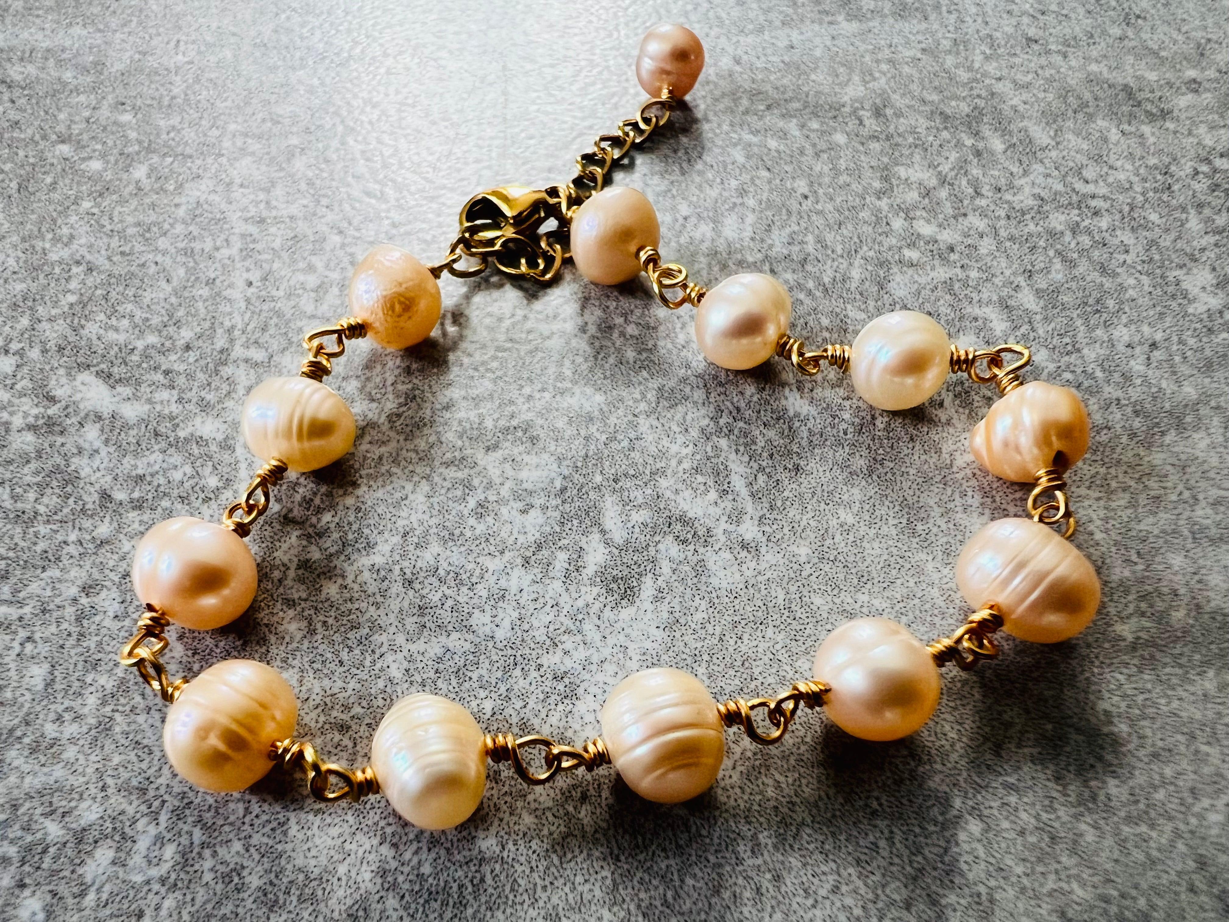 Bracelet HELIANE perles eau douce - Créations Uniques