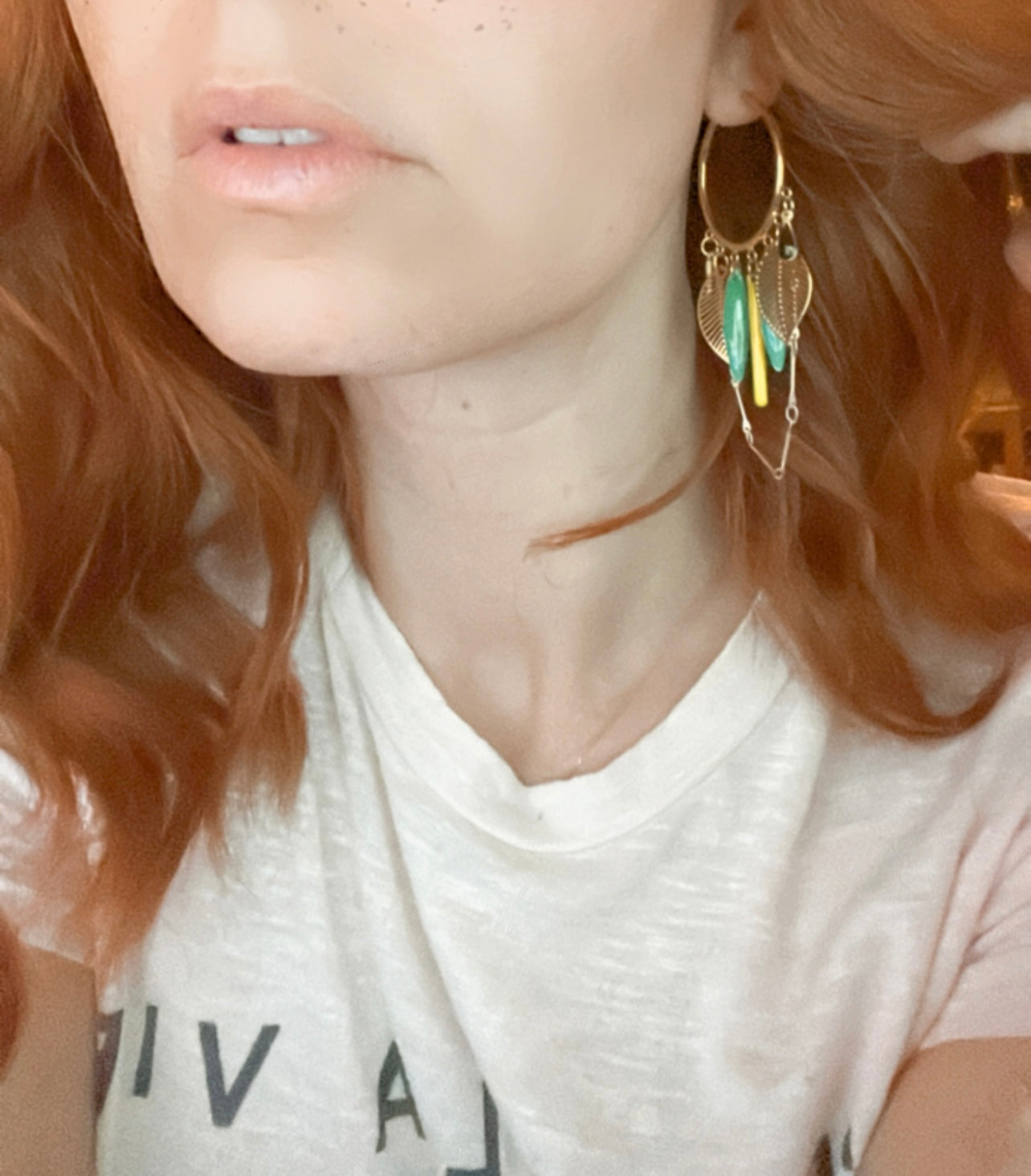 Boucles d’oreilles SYLVAINE anneaux décorés - Créations Uniques - Créations Uniques