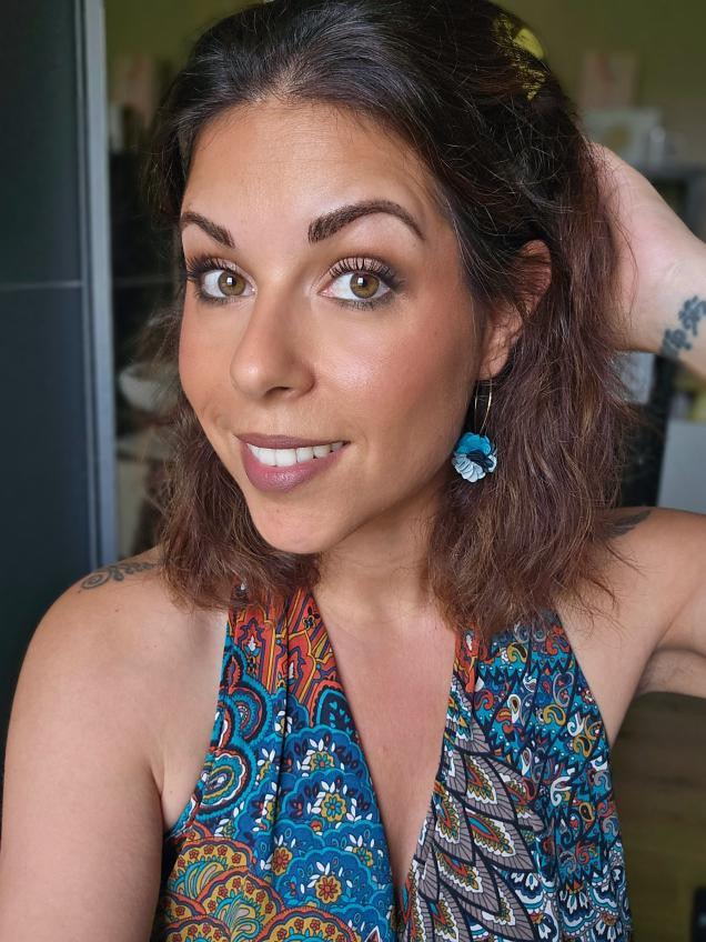 Boucles d’oreilles MARIE-ANGE III pompons nuances de vert - Créations Uniques - Créations Uniques