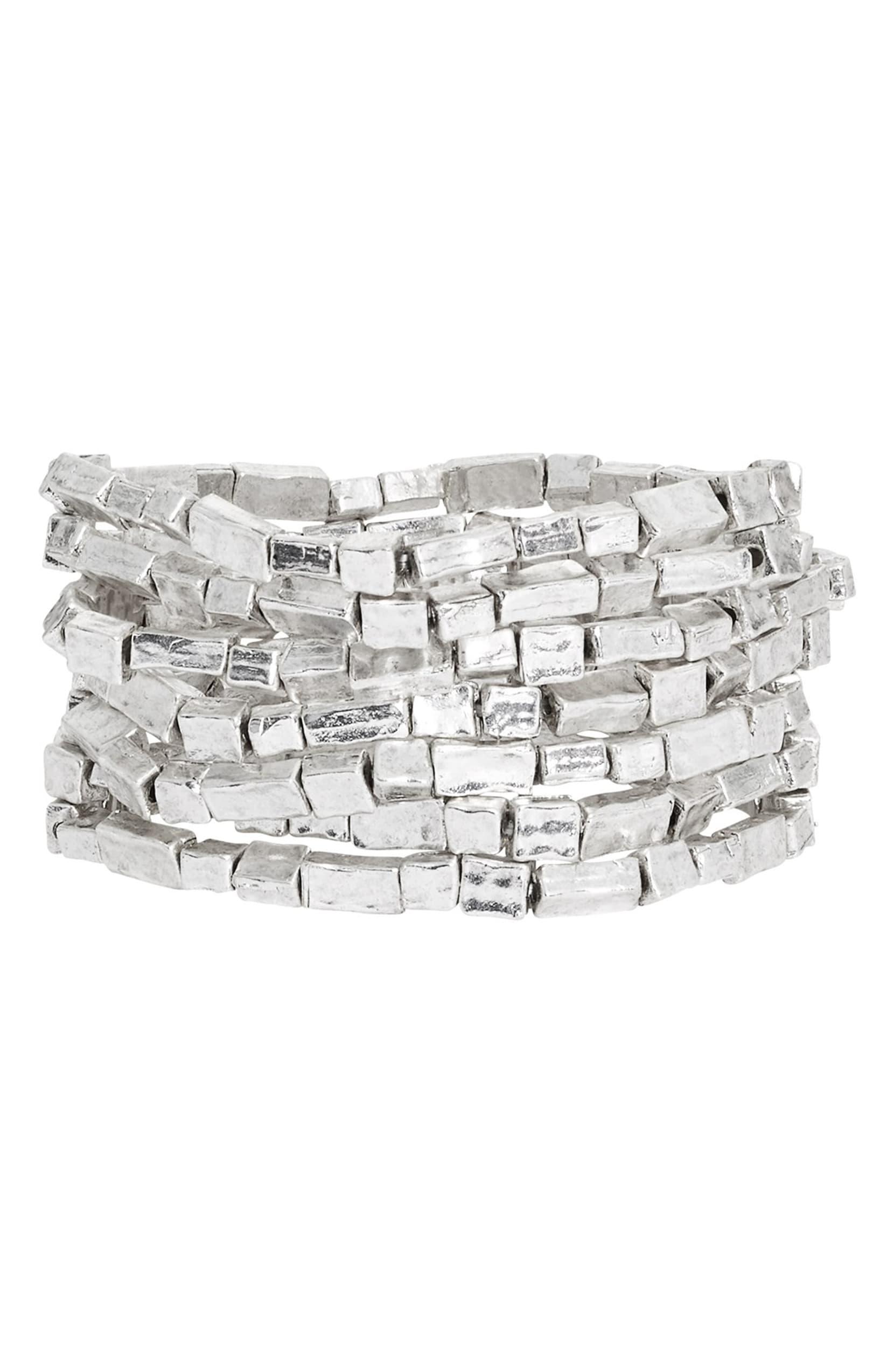 B50026 Bracelet perles allongées - Karine Sultan - Créations Uniques