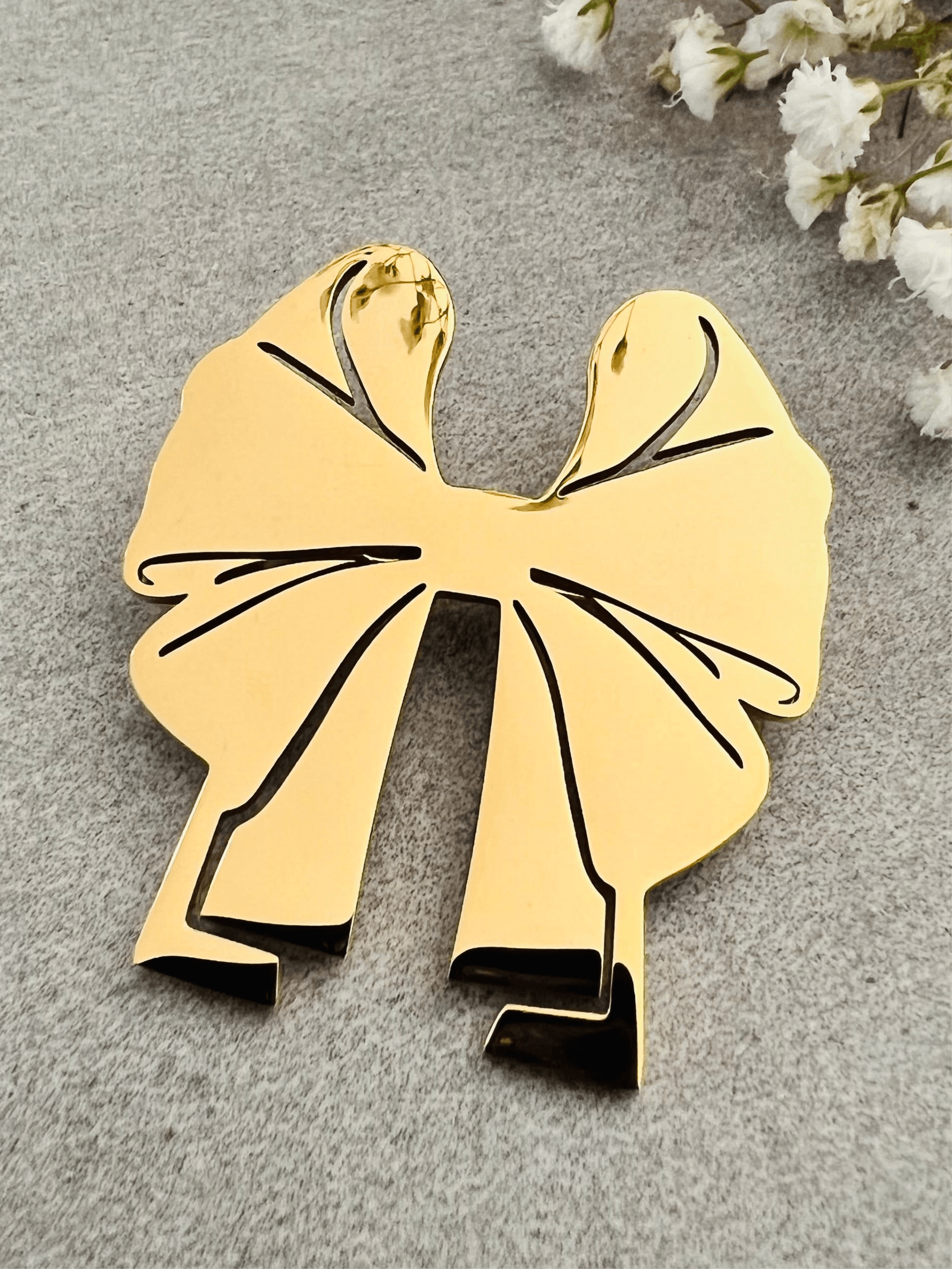 Broche NOEUD doré - Créations Uniques