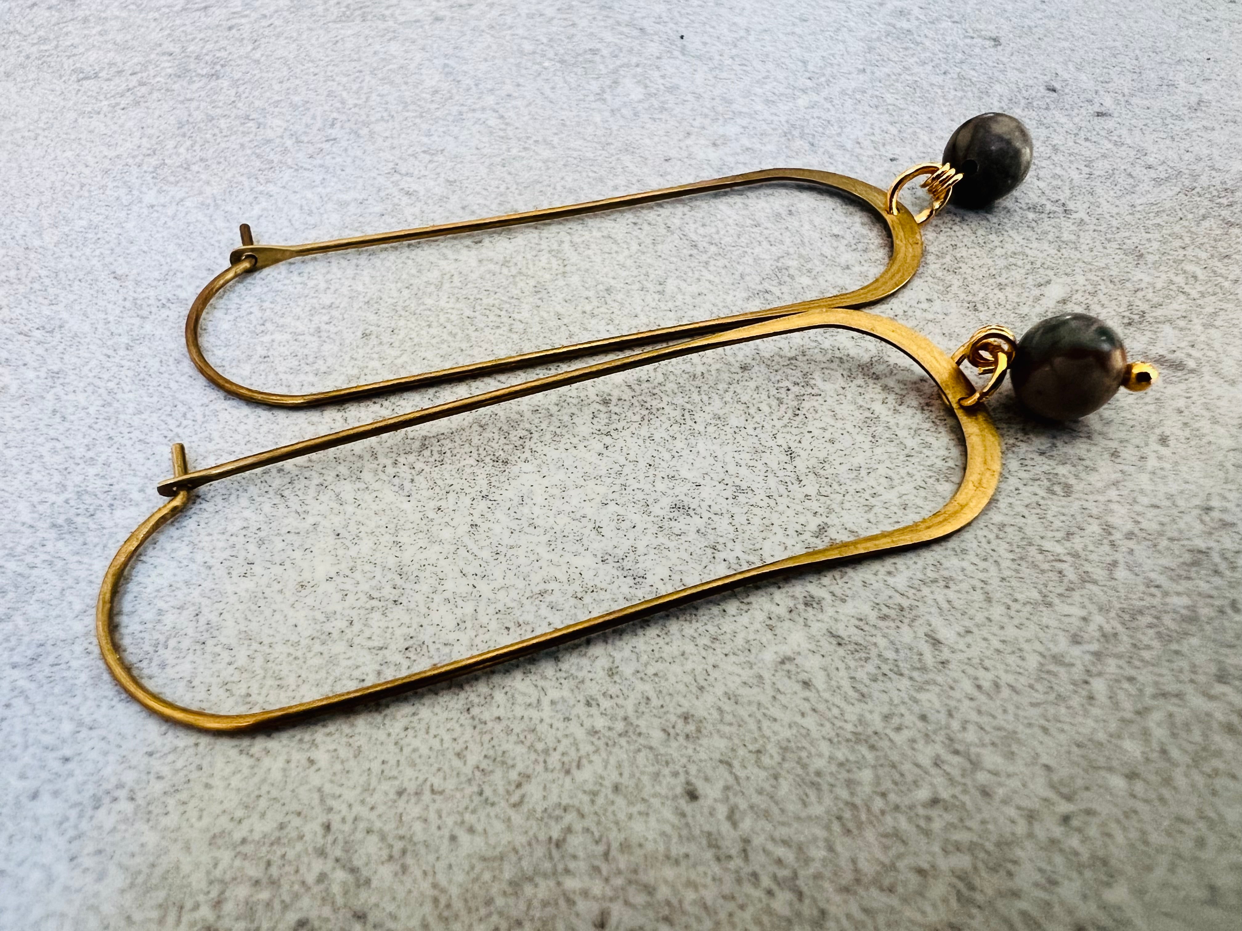 Boucles d’oreilles LOUISON style minimaliste - Créations Uniques - Créations Uniques