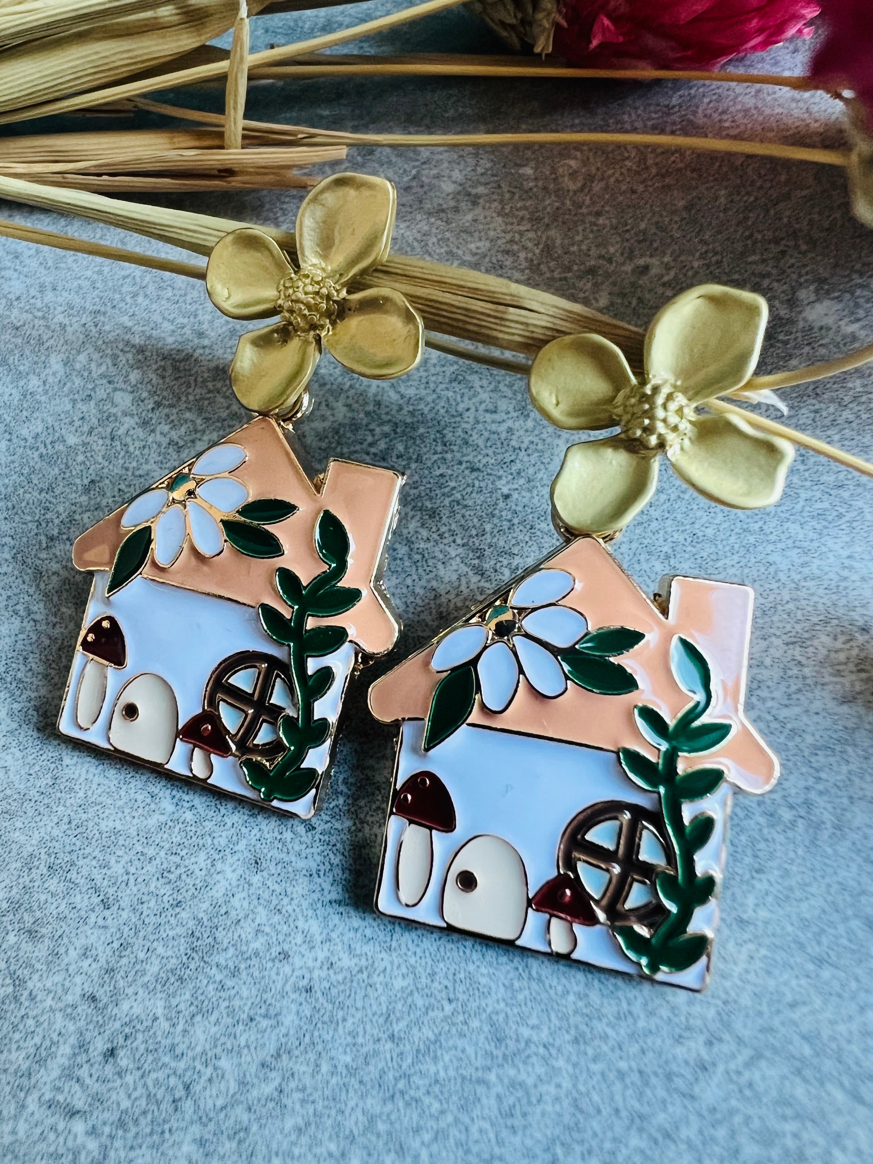 Boucles d’oreilles LORRI style champêtre - Créations Uniques - Créations Uniques