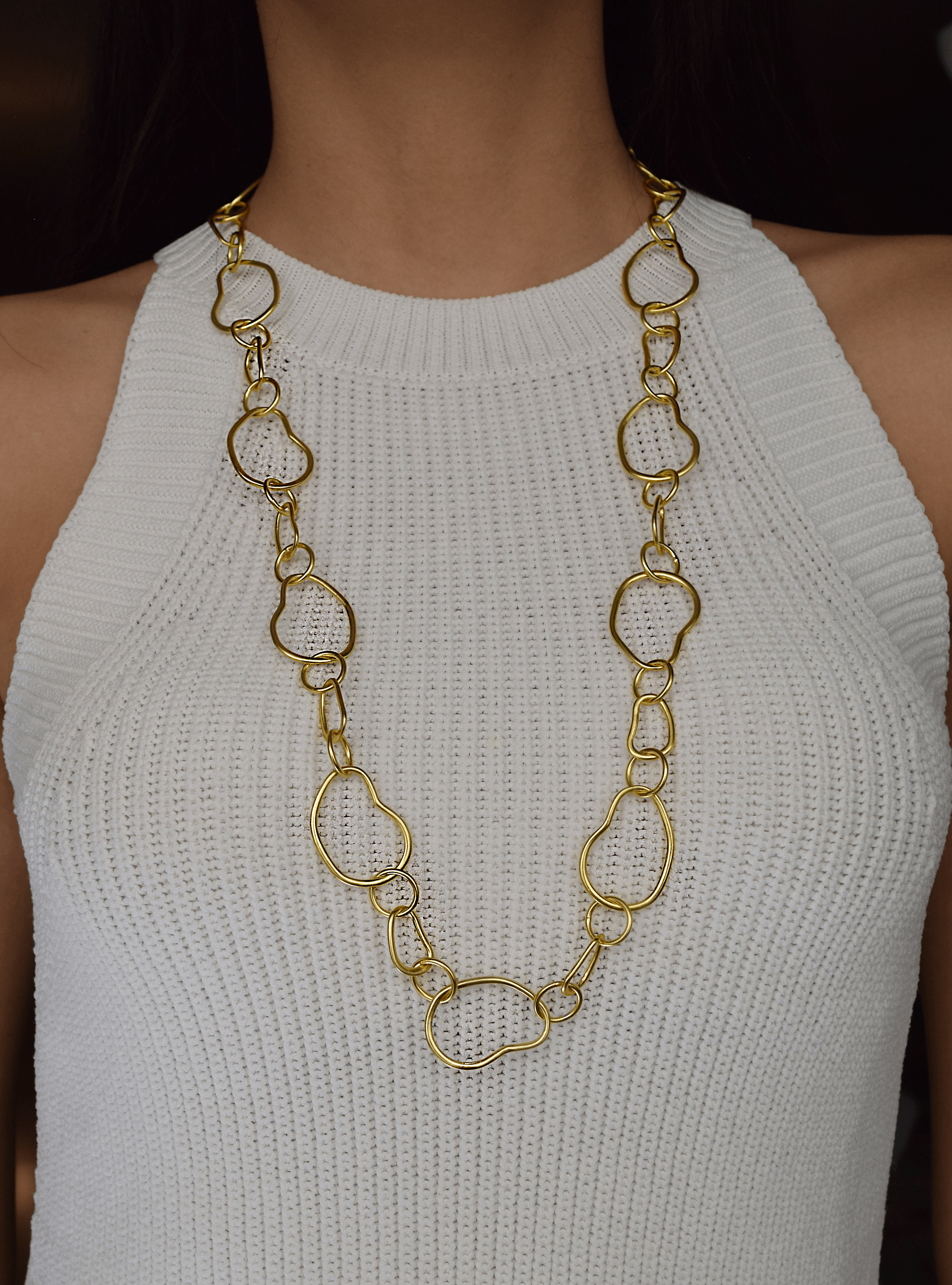 N71039 Collier maillons bio - Karine Sultan - Créations Uniques