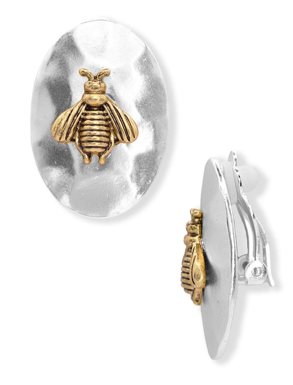 E74618 Boucles d'oreilles clips Métaux mixtes - Karine Sultan - Créations Uniques