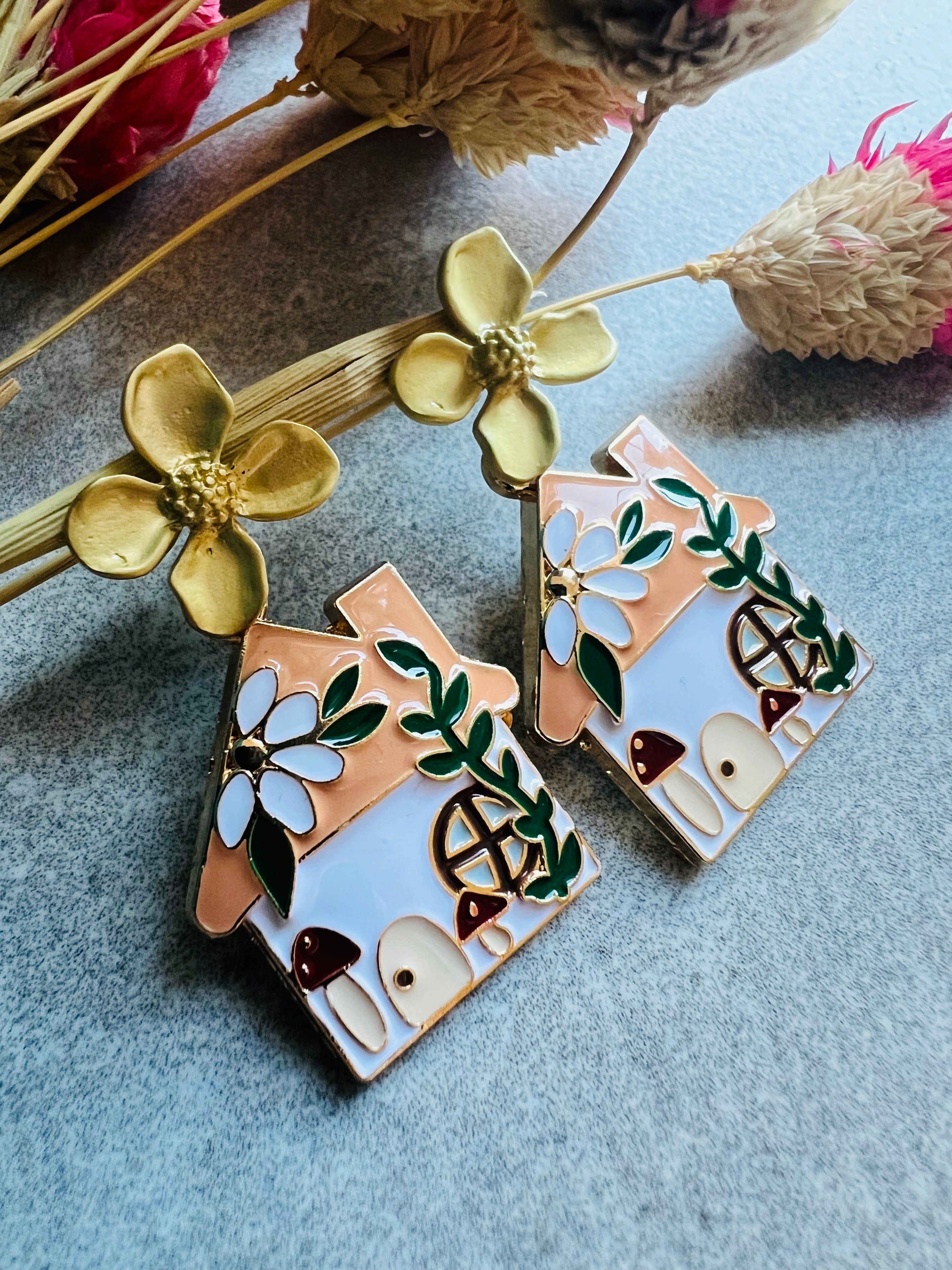 Boucles d’oreilles LORRI style champêtre - Créations Uniques - Créations Uniques