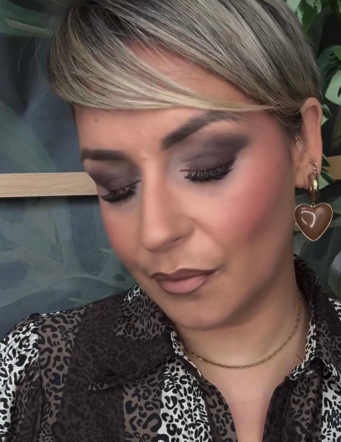 Boucles d’oreilles ADDISON Cœurs marrons - Créations Uniques