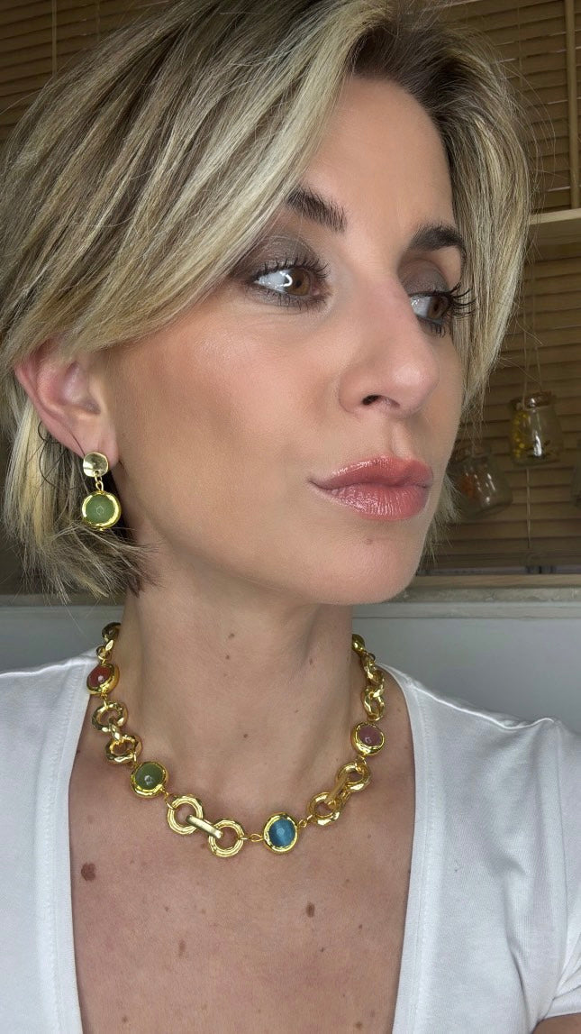 E76503 Boucles d'oreilles Coriandoli simple - Karine Sultan - Créations Uniques