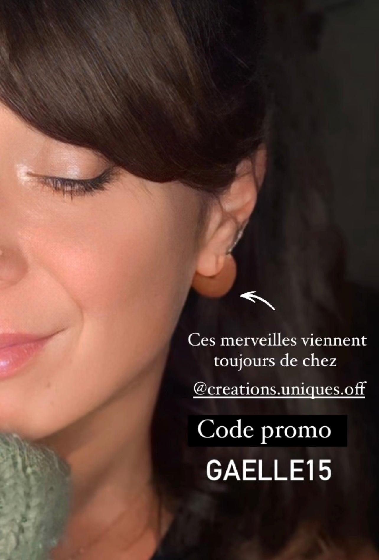 Boucles d’oreilles VIVIANNE demi cercles dorés style casual - Créations Uniques