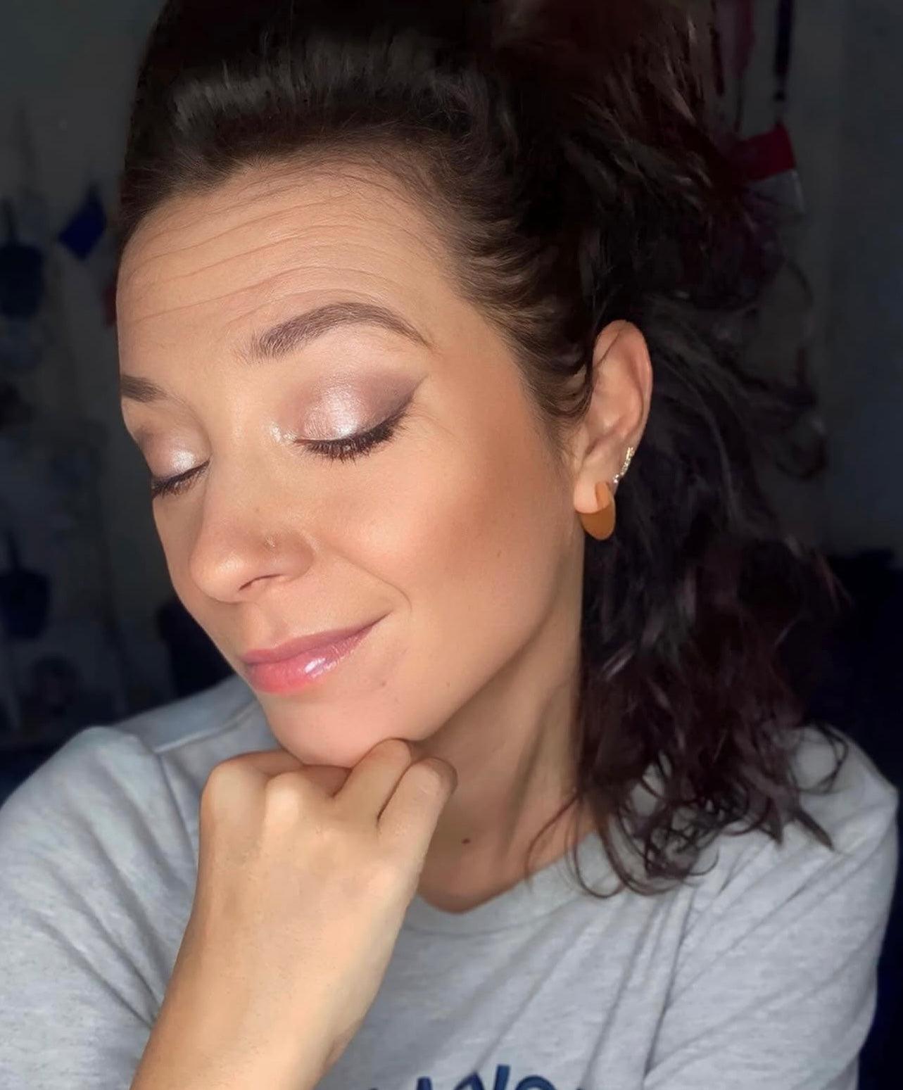 Boucles d’oreilles VIVIANNE demi cercles dorés style casual - Créations Uniques