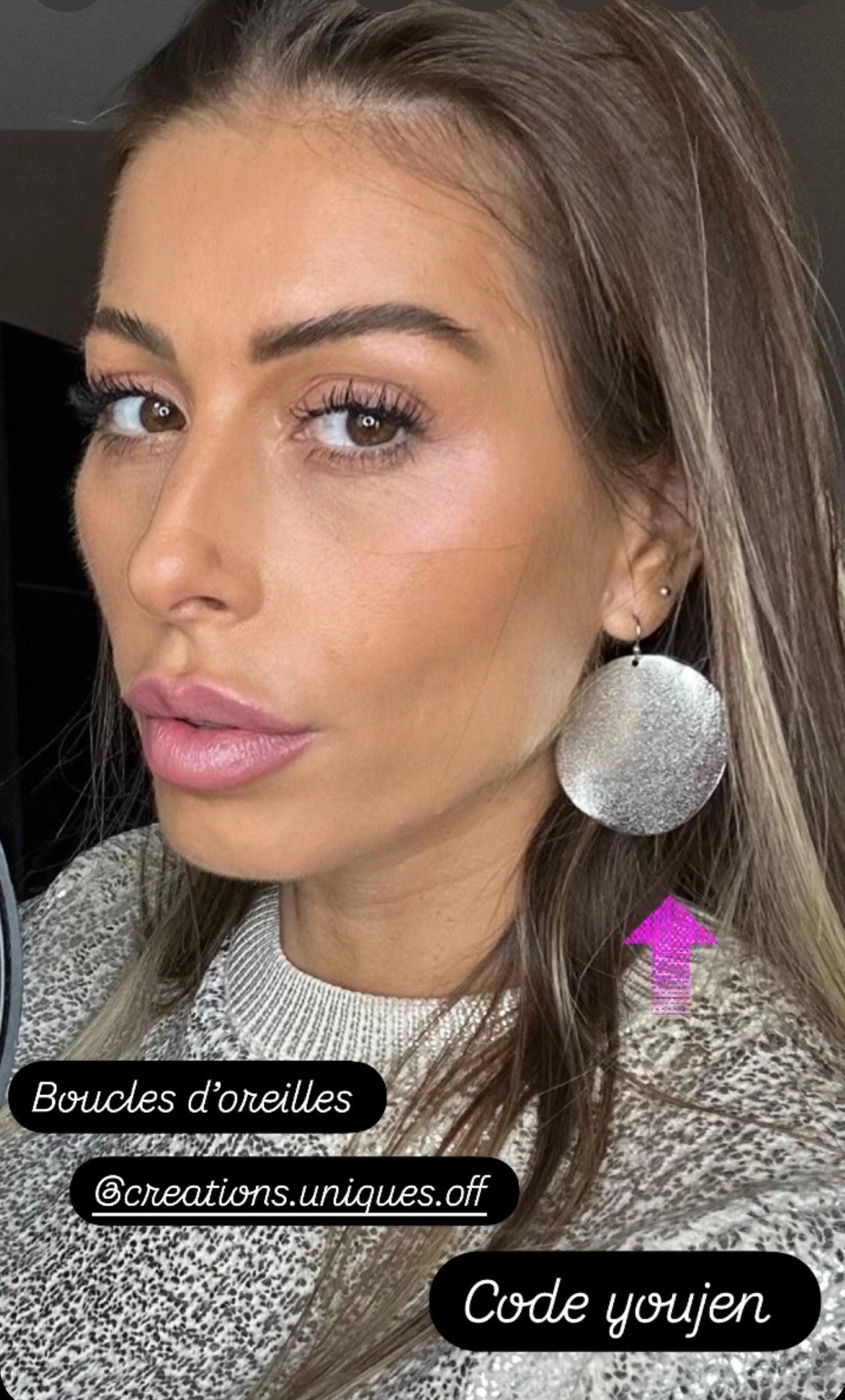 Boucles d’oreilles ISIS disques argentés - Créations Uniques - Créations Uniques