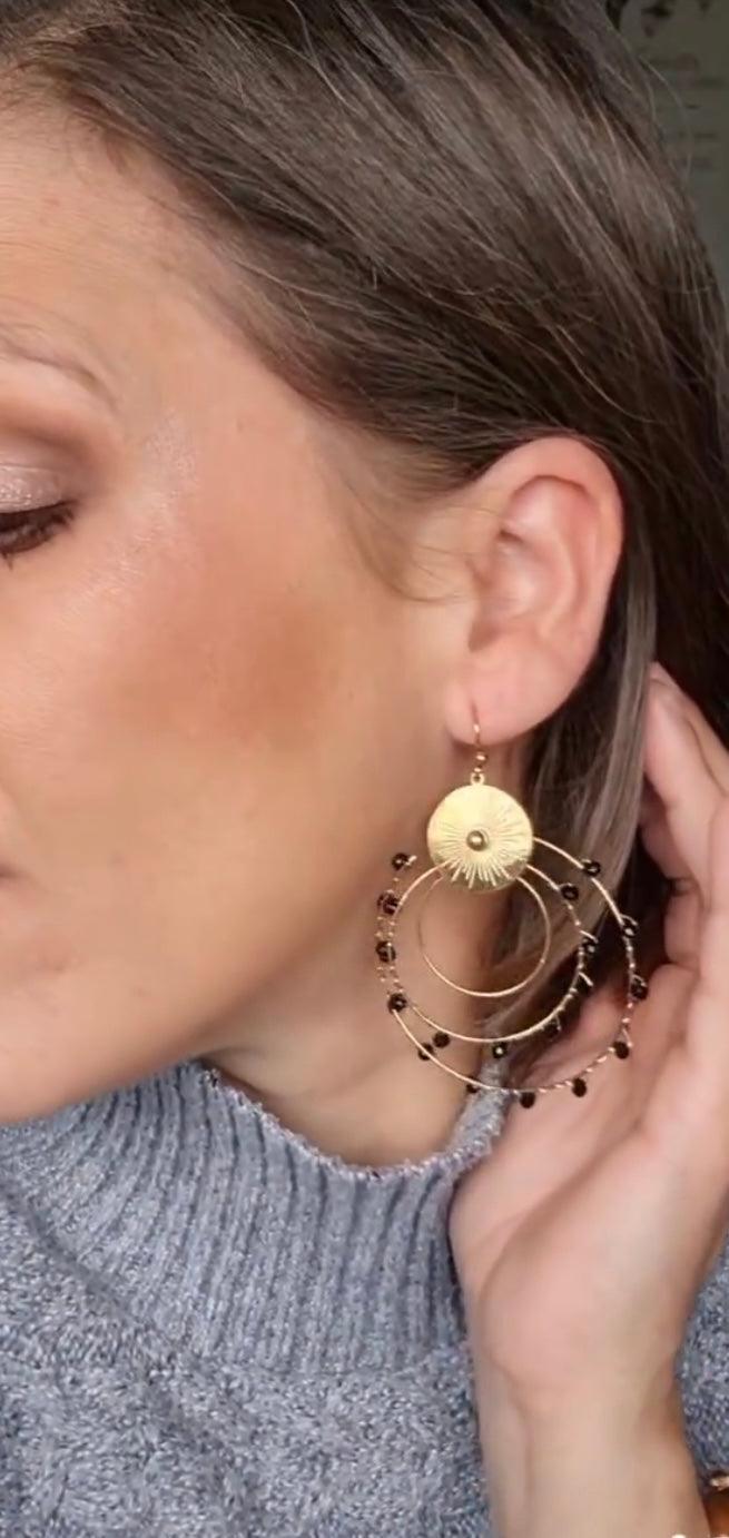 Boucles d’oreilles BERTHE - Créations Uniques