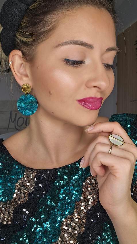 Boucles d’oreilles ZELIE résine - Créations Uniques