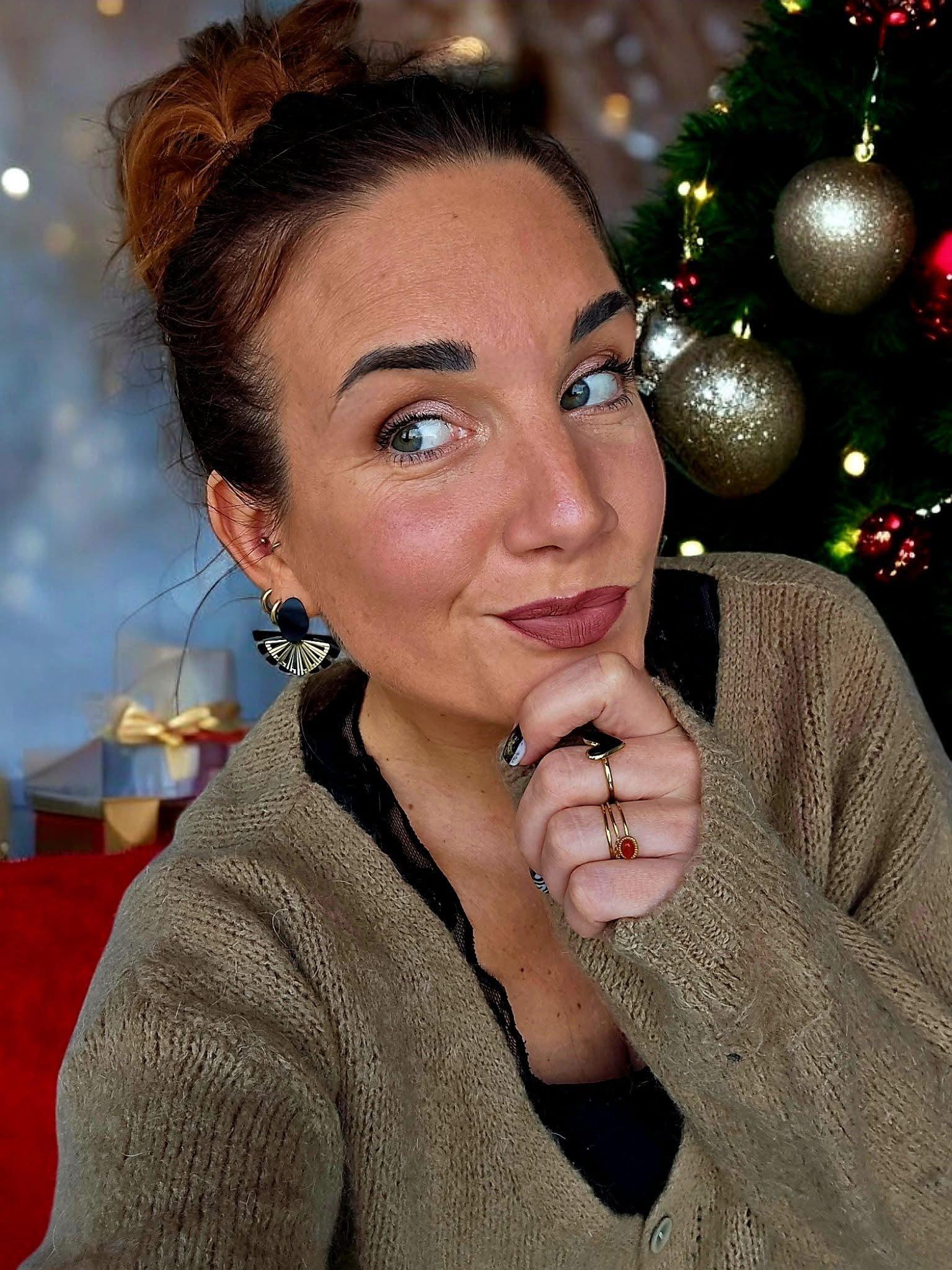 Boucles d’oreilles LALY éventails noirs et dorés superposés - Créations Uniques - Créations Uniques