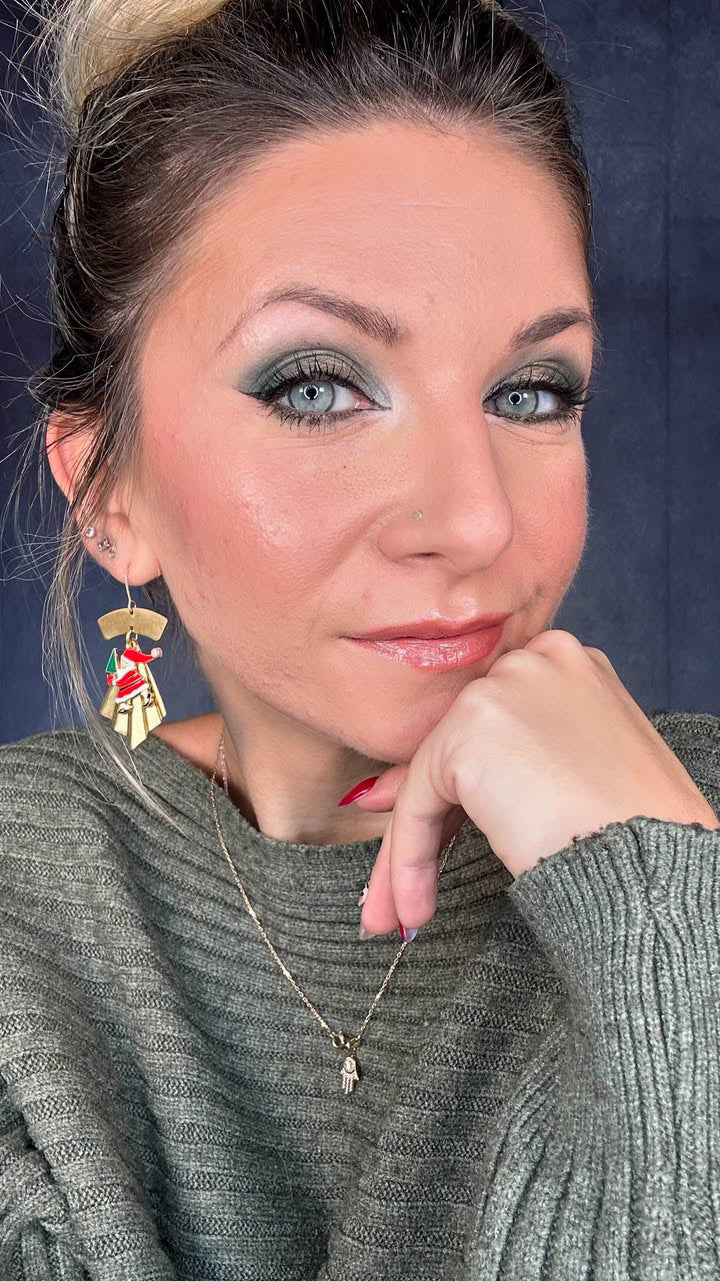 Boucles d’oreilles ADRIENNE thème Noël - Créations Uniques - Créations Uniques