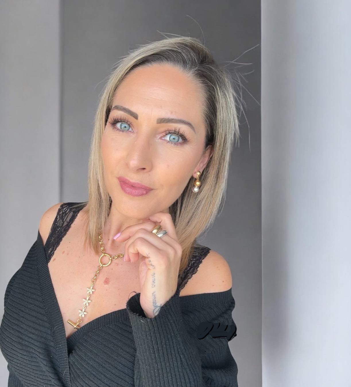 E73541 Boucles d'oreilles perles polies métaux mixtes - Karine Sultan - Créations Uniques