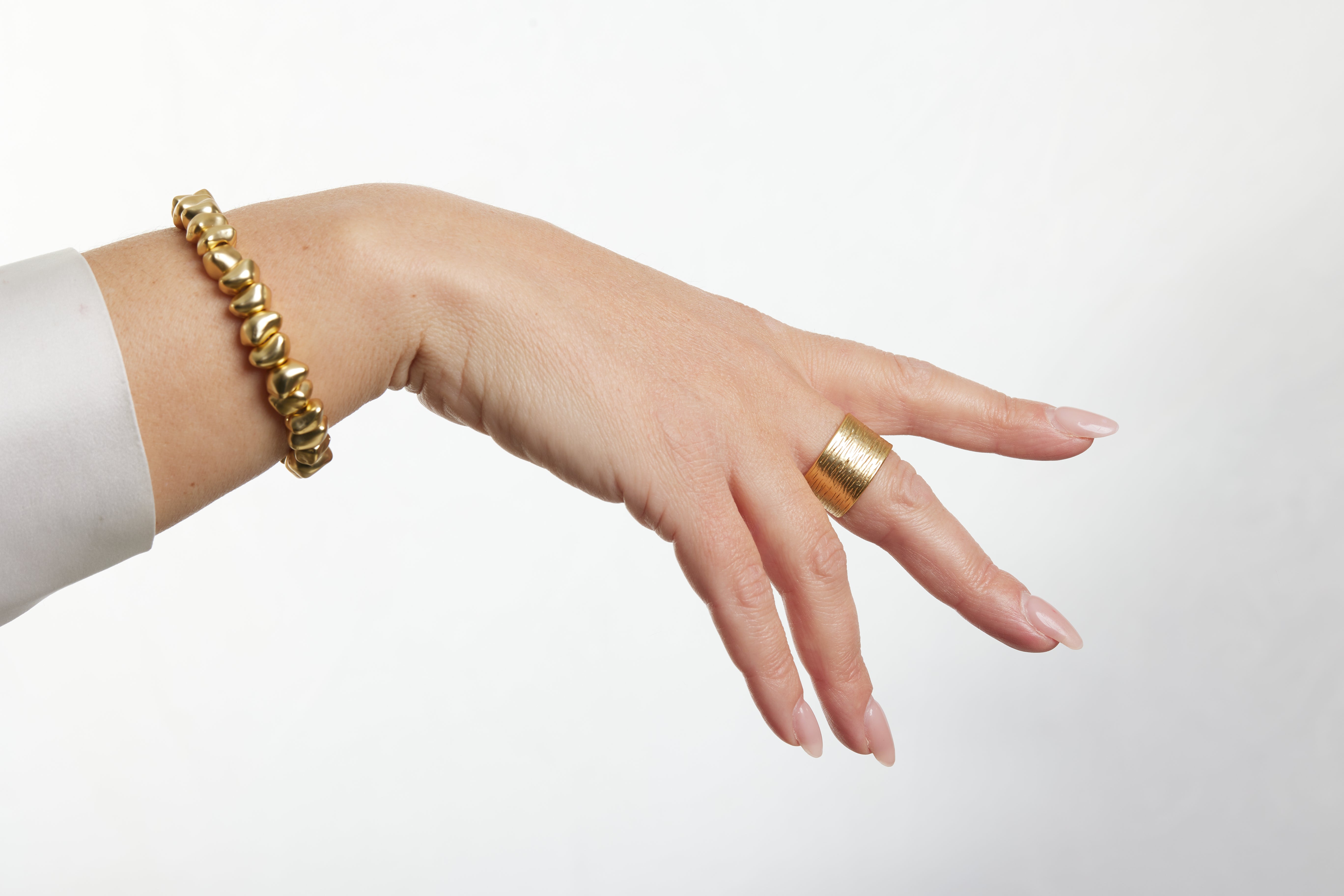 B68011 Bracelet perles pierres roulées - Karine Sultan - Créations Uniques