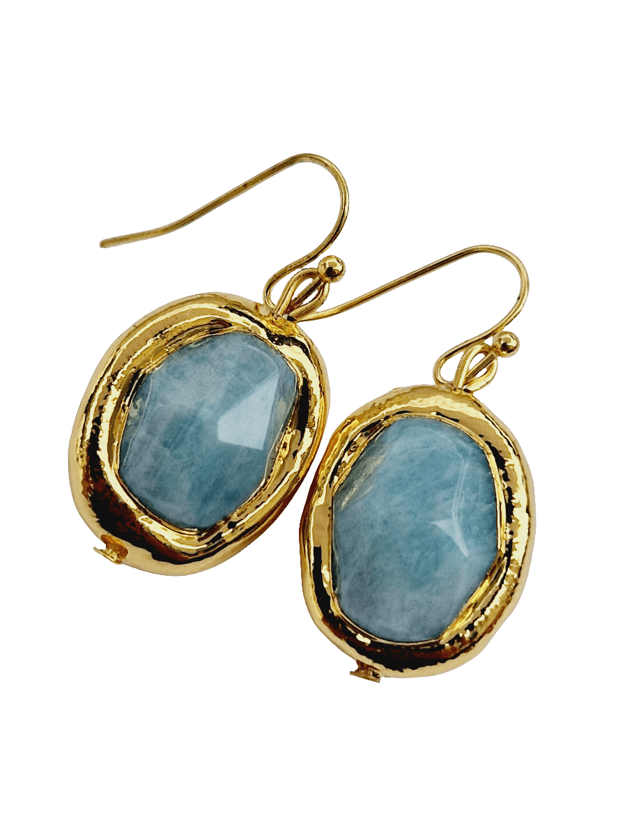 E76516 Boucles d'oreilles Amazonite - Karine Sultan - Créations Uniques