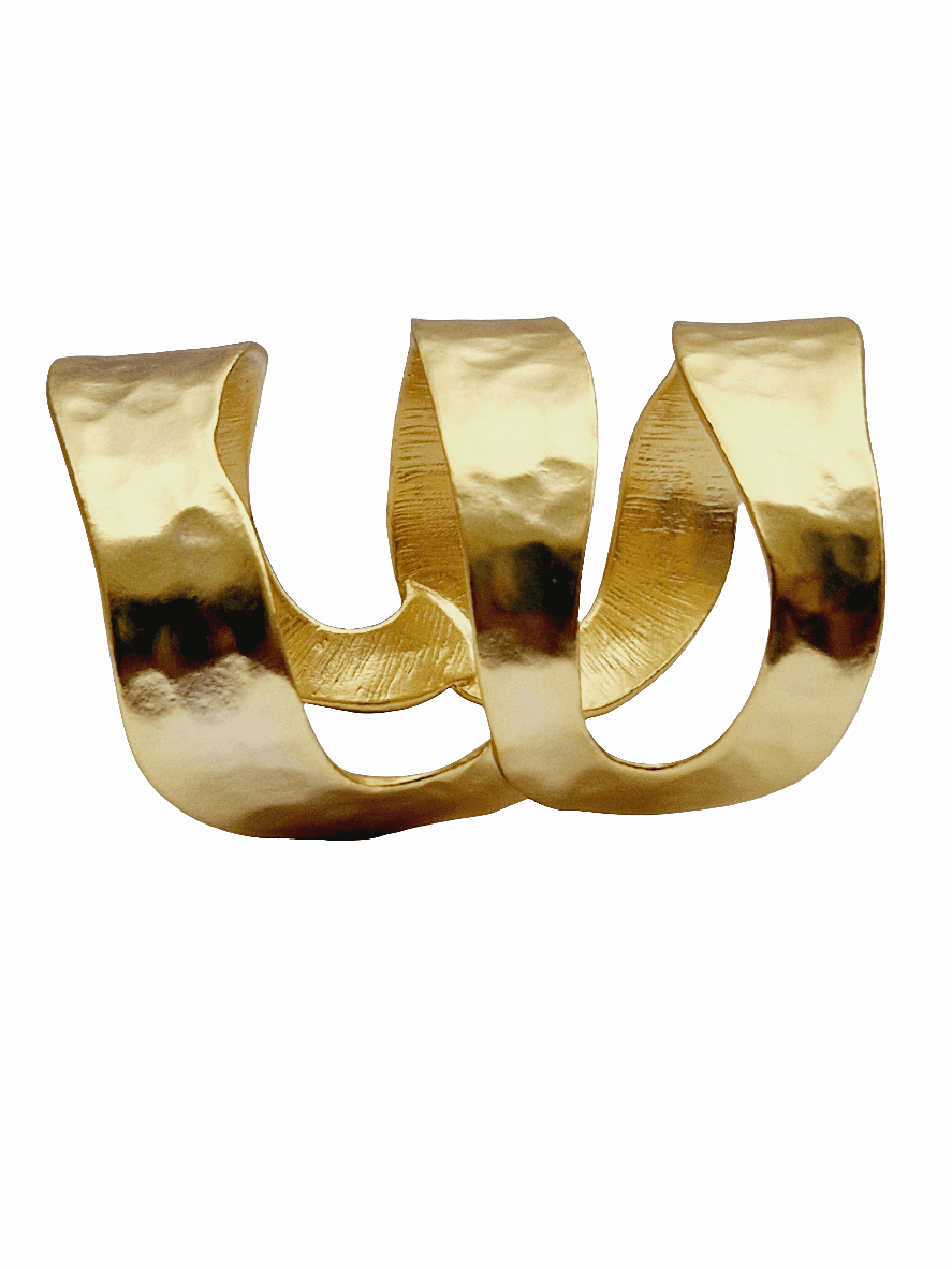 B75001 Bracelet Manchette Trois rangs - Karine Sultan - Créations Uniques