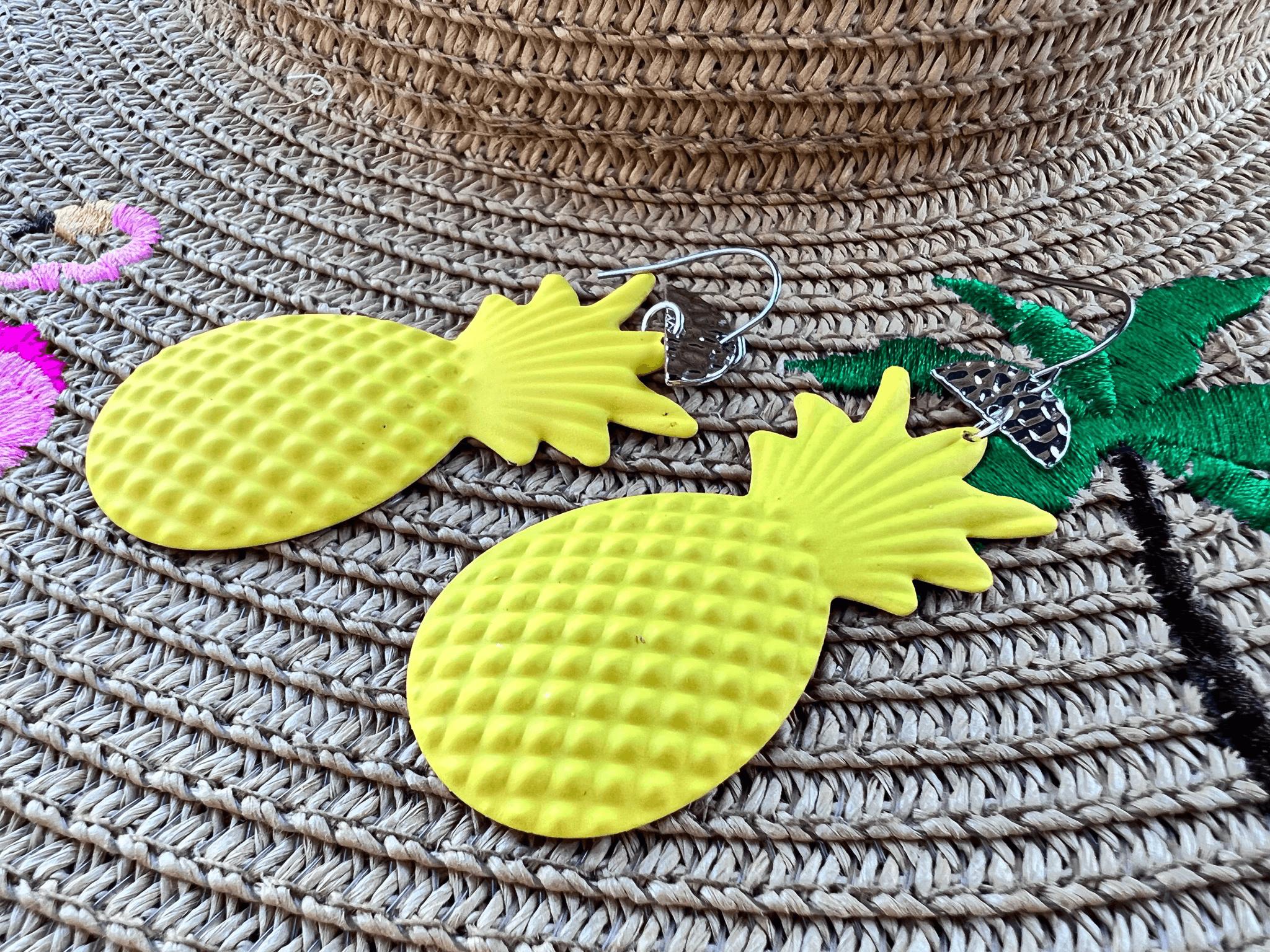 Boucles d’oreilles BRENDA ananas jaunes - Créations Uniques - Créations Uniques