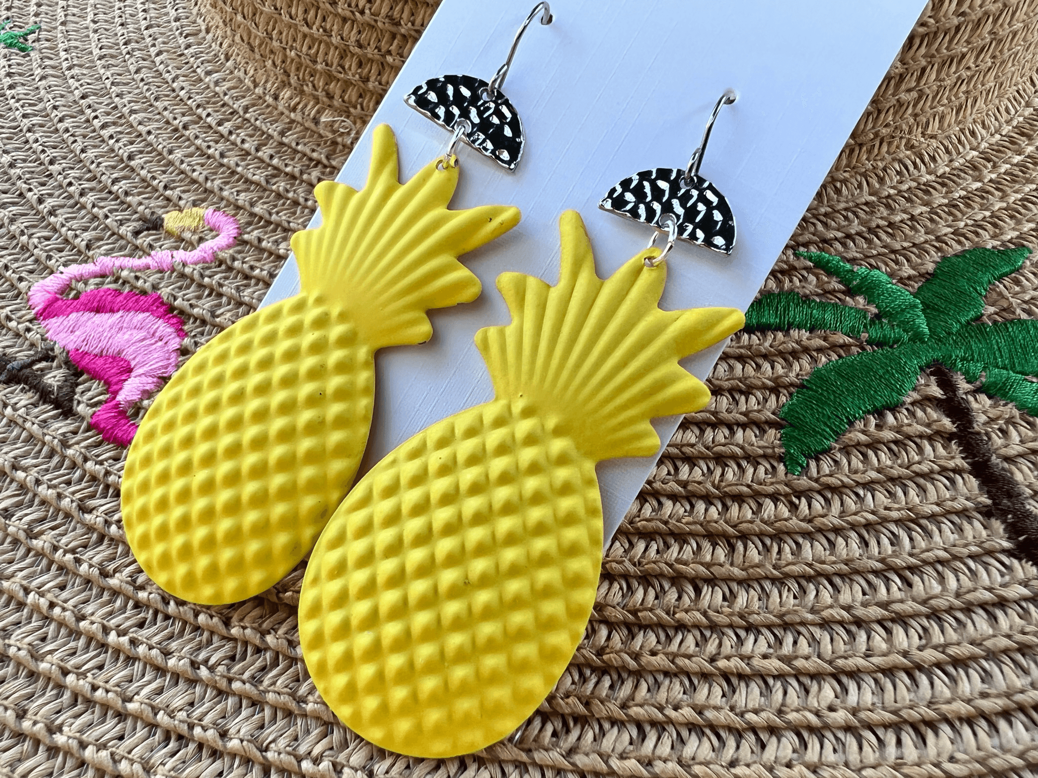 Boucles d’oreilles BRENDA ananas jaunes - Créations Uniques - Créations Uniques
