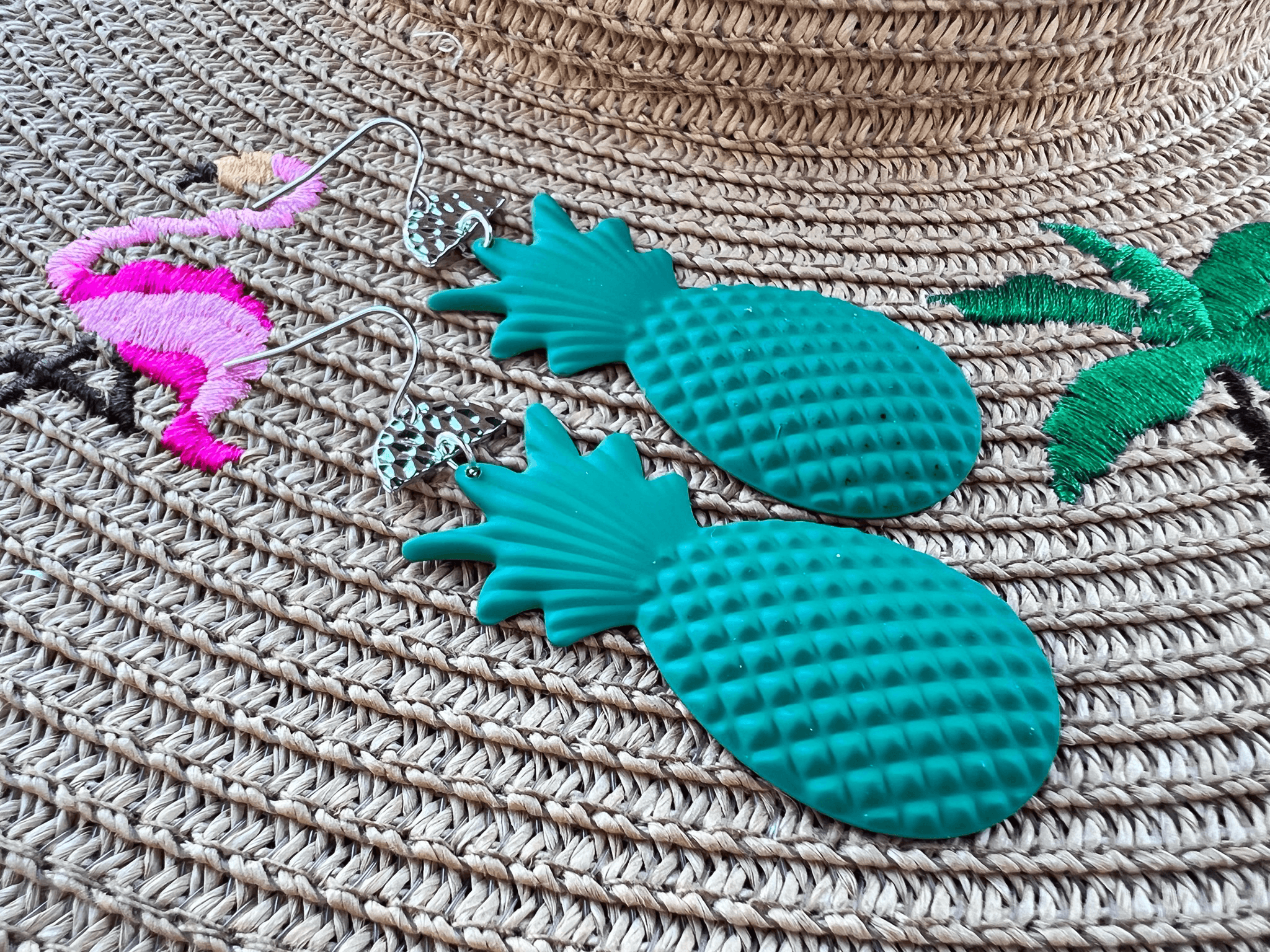 Boucles d’oreilles BRENDA ananas verts - Créations Uniques - Créations Uniques