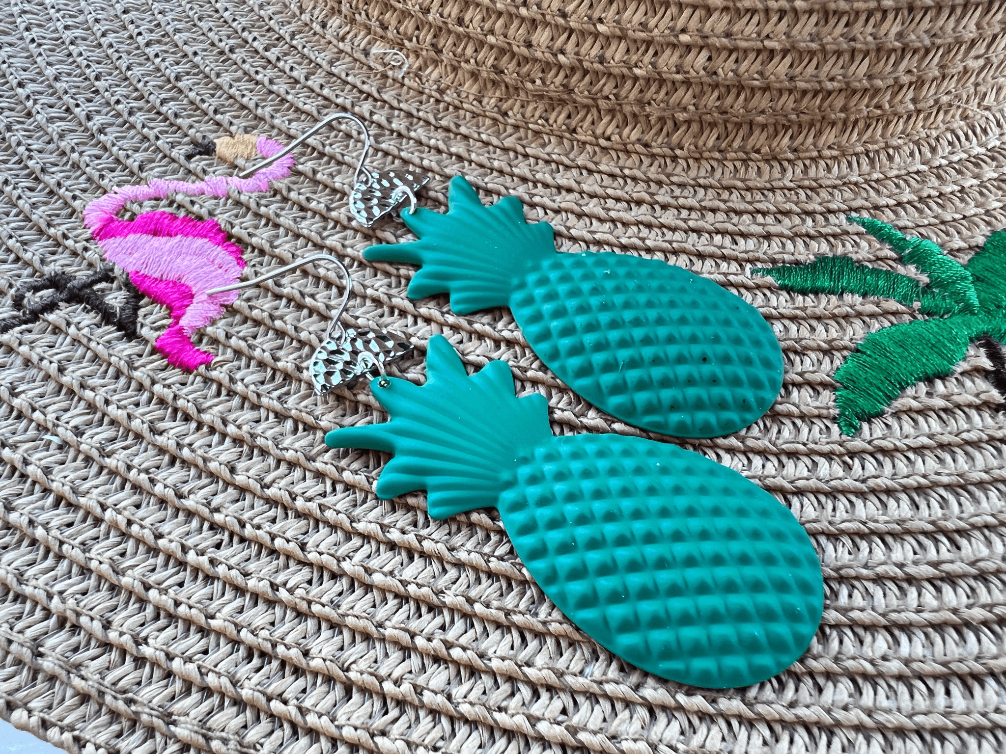 Boucles d’oreilles BRENDA ananas verts - Créations Uniques - Créations Uniques