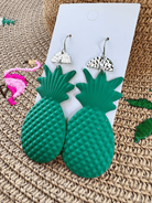 Boucles d’oreilles BRENDA ananas verts - Créations Uniques - Créations Uniques