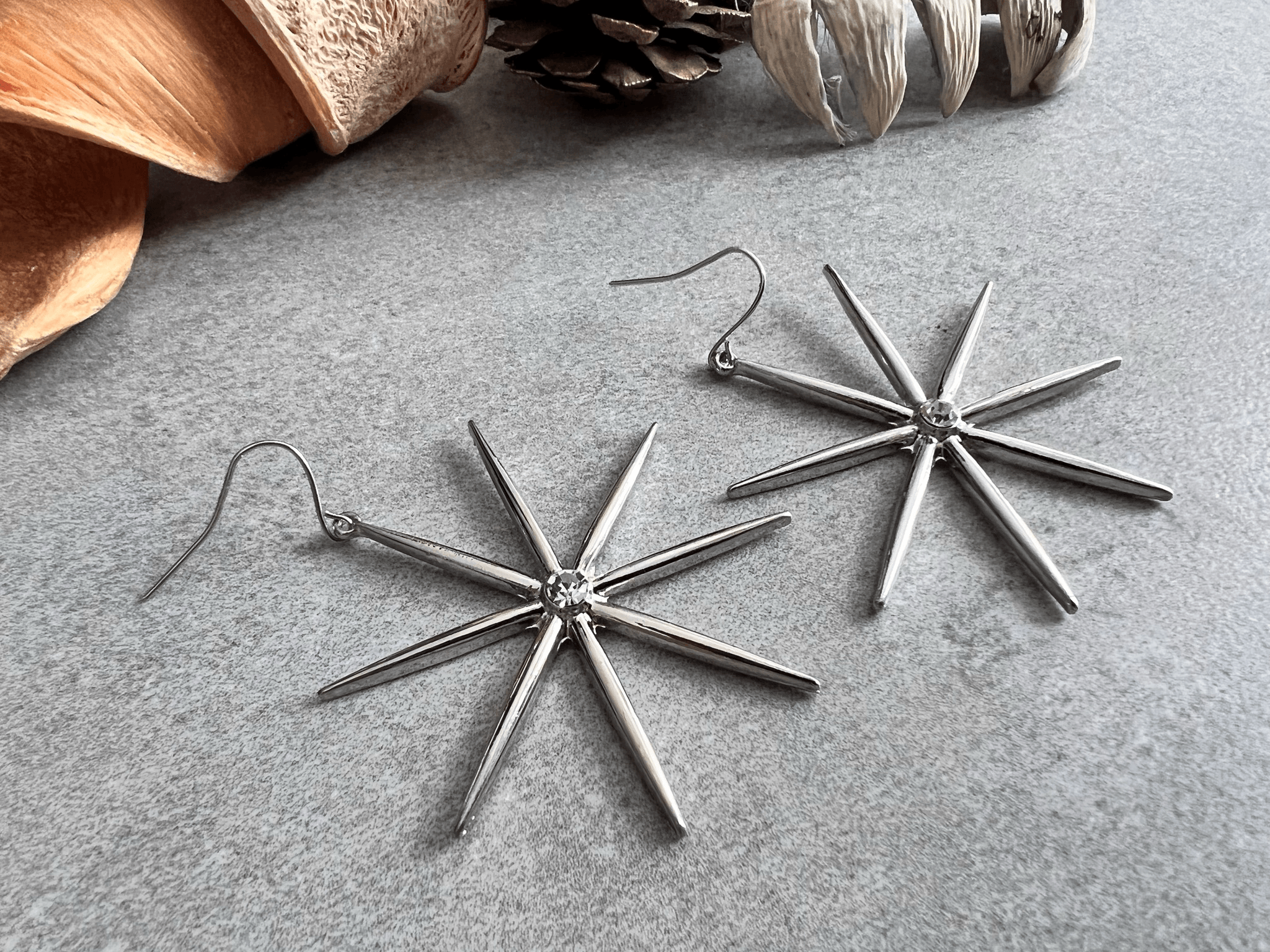 Boucles d’oreilles VENUS étoiles argentées - Créations Uniques